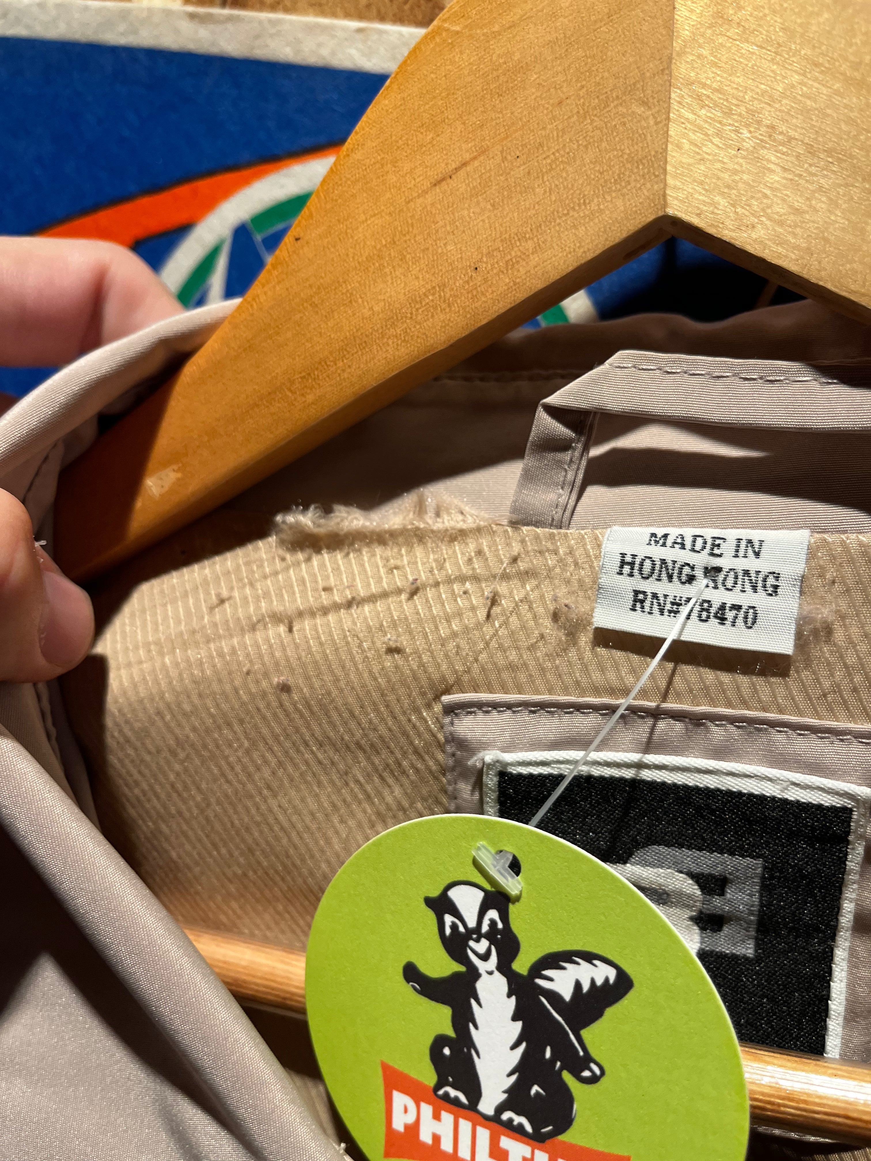 Vintage iMax Think Big Promo Nylon Tan Harrington Jacket: Large