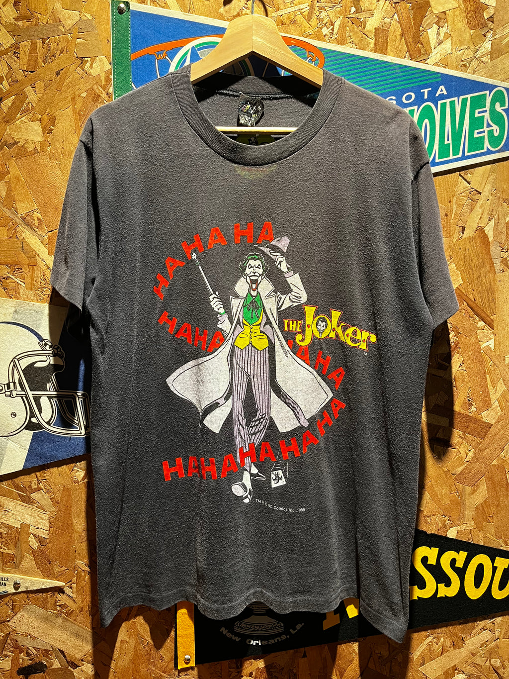 Vintage The Joker HAHA Batman DC Comics 1989 Black T-Shirt: Large/XL