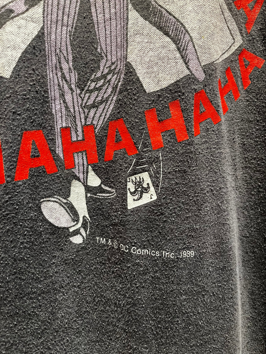 Vintage The Joker HAHA Batman DC Comics 1989 Black T-Shirt: Large/XL