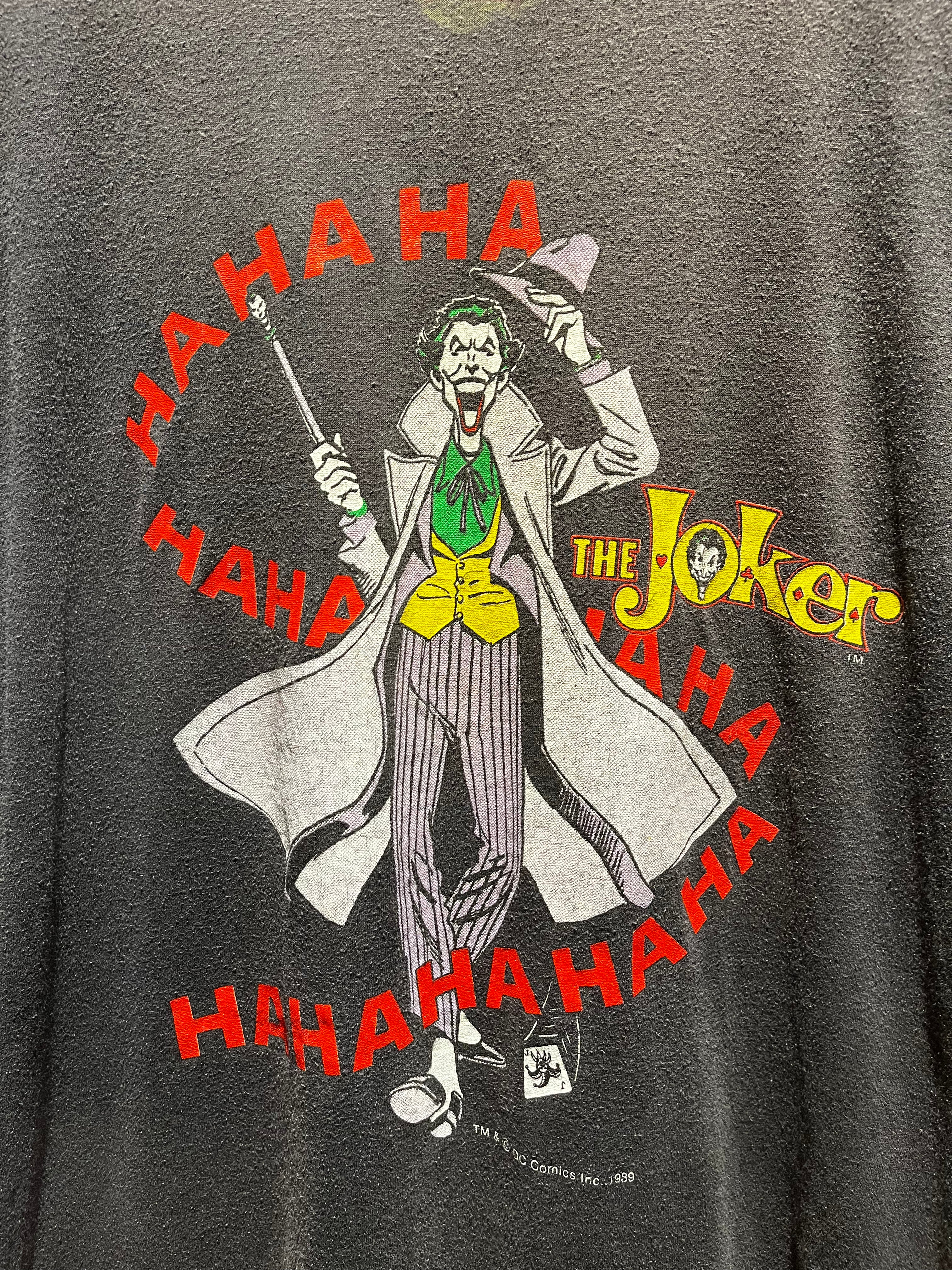 Vintage The Joker HAHA Batman DC Comics 1989 Black T-Shirt: Large/XL