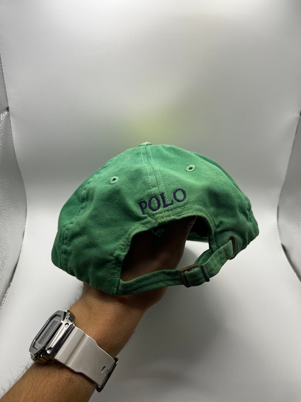 Vintage Polo Ralph Lauren Horse Kelly Green Strapback Hat
