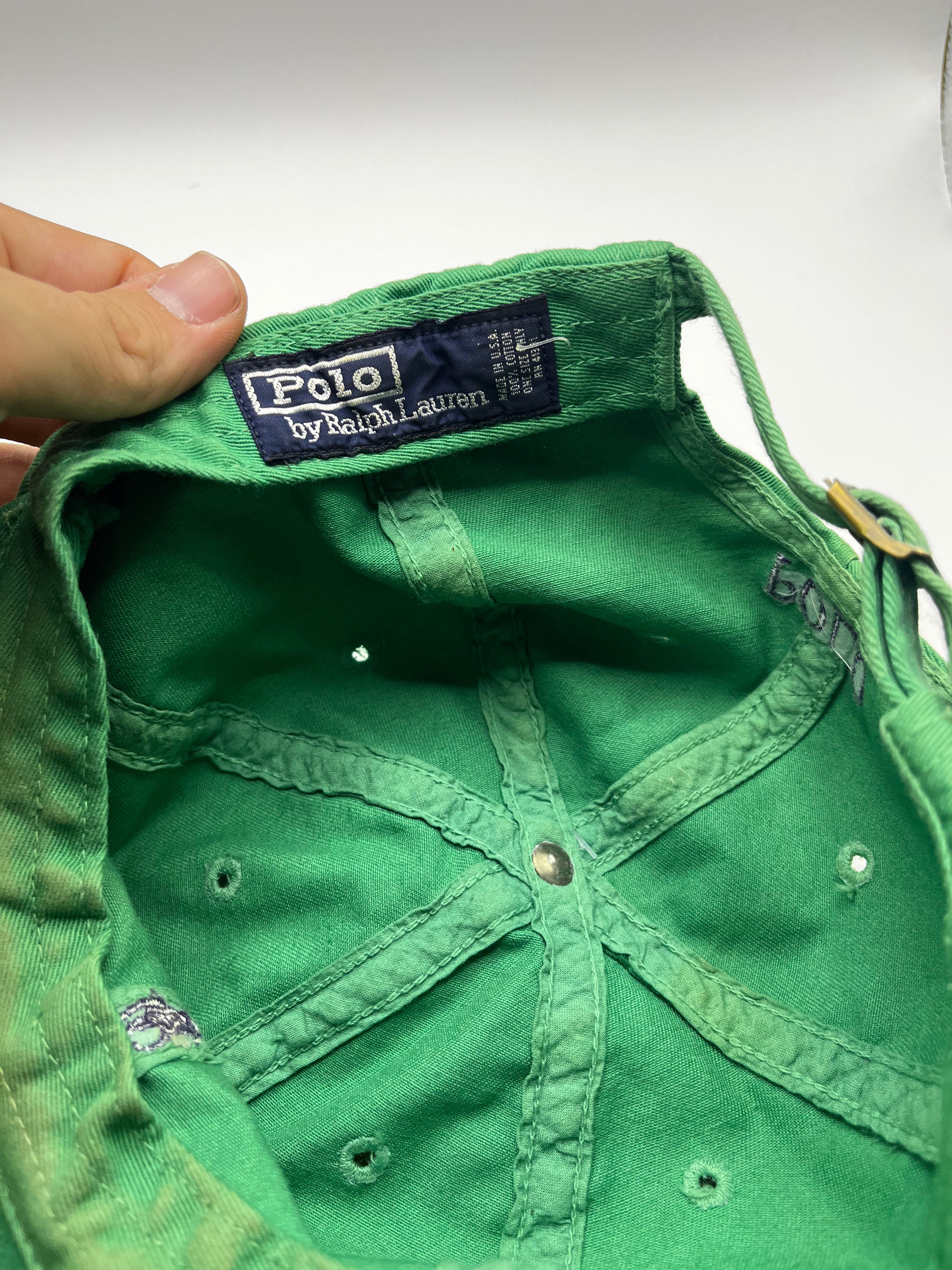Vintage Polo Ralph Lauren Horse Kelly Green Strapback Hat