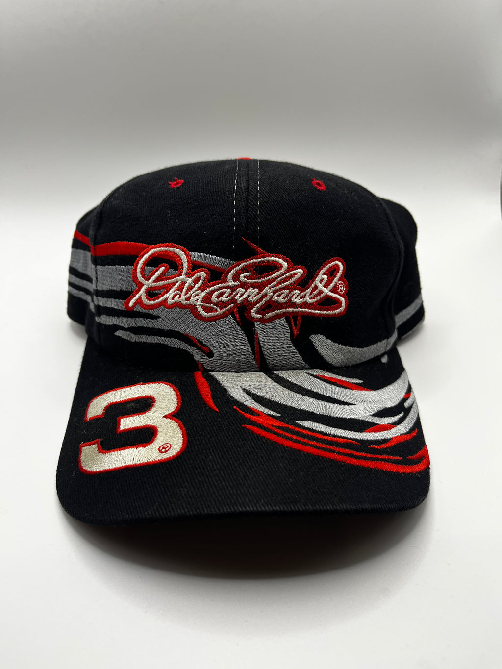Vintage Dale Earnhardt Sr. 3 Embroidered 90's Black NASCAR Snapback Hat