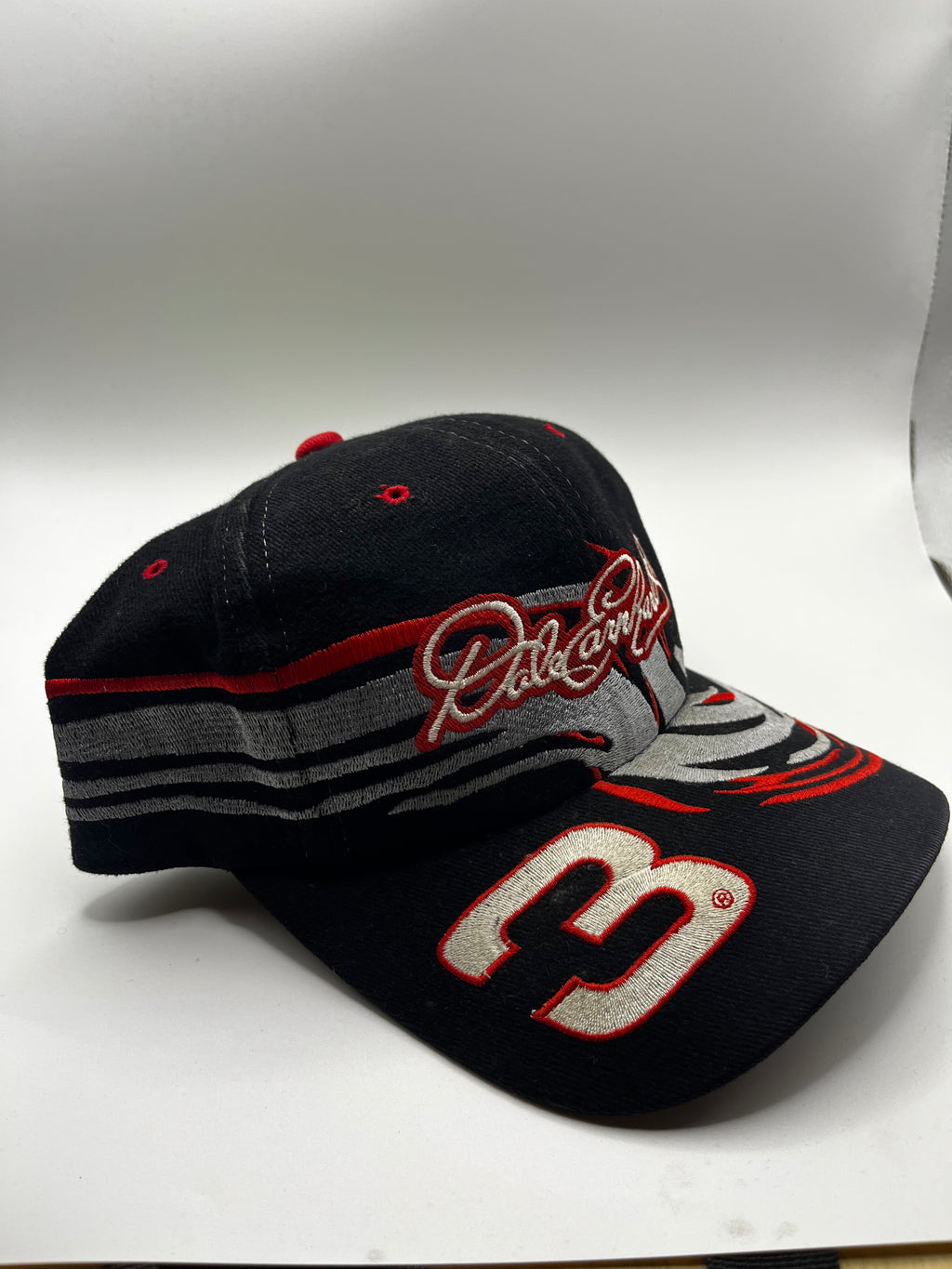 Vintage Dale Earnhardt Sr. 3 Embroidered 90's Black NASCAR Snapback Hat