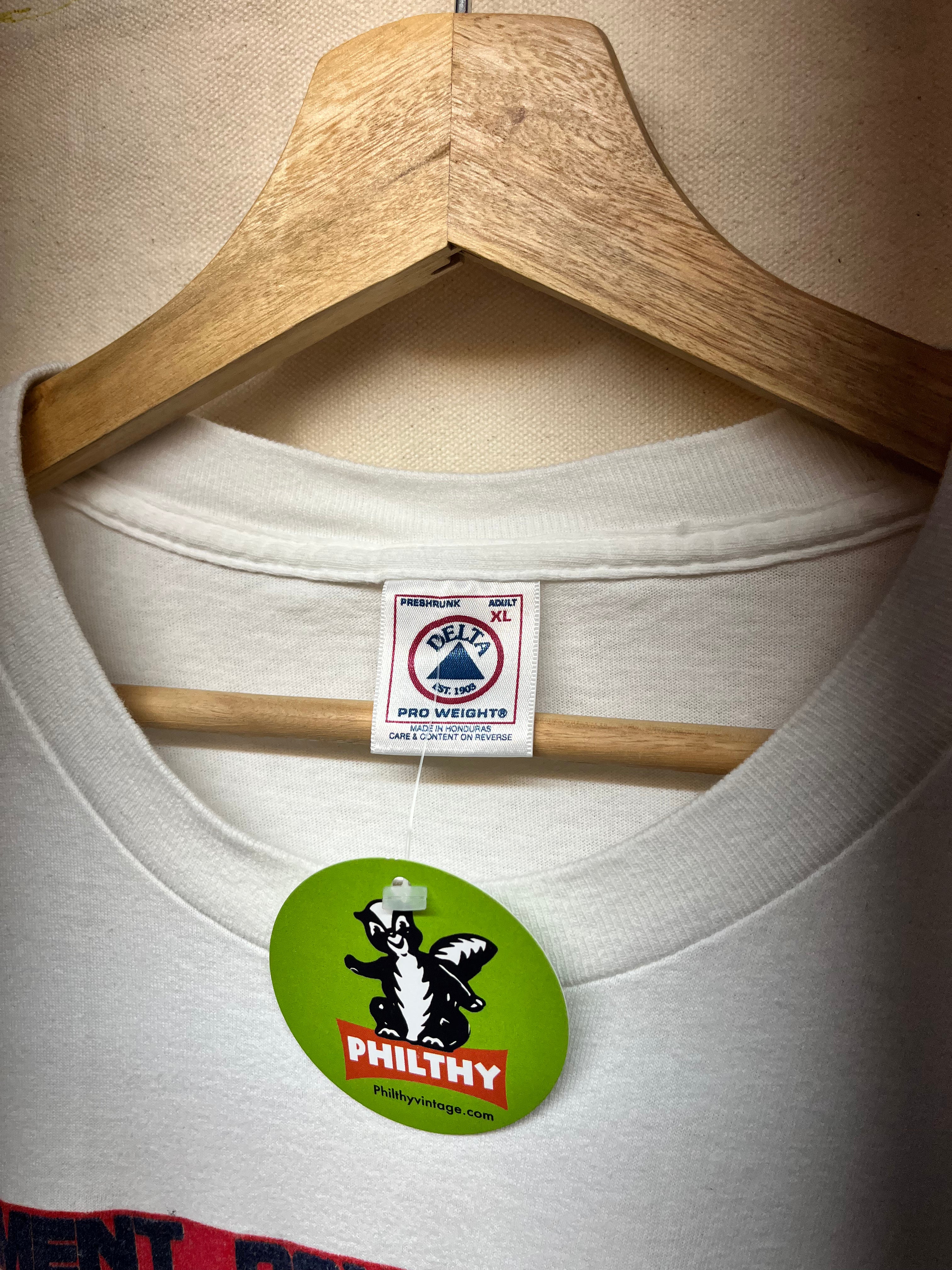 Vintage Don Mattingly New York Yankees Retirement Day Rap Boot White T-Shirt: XL