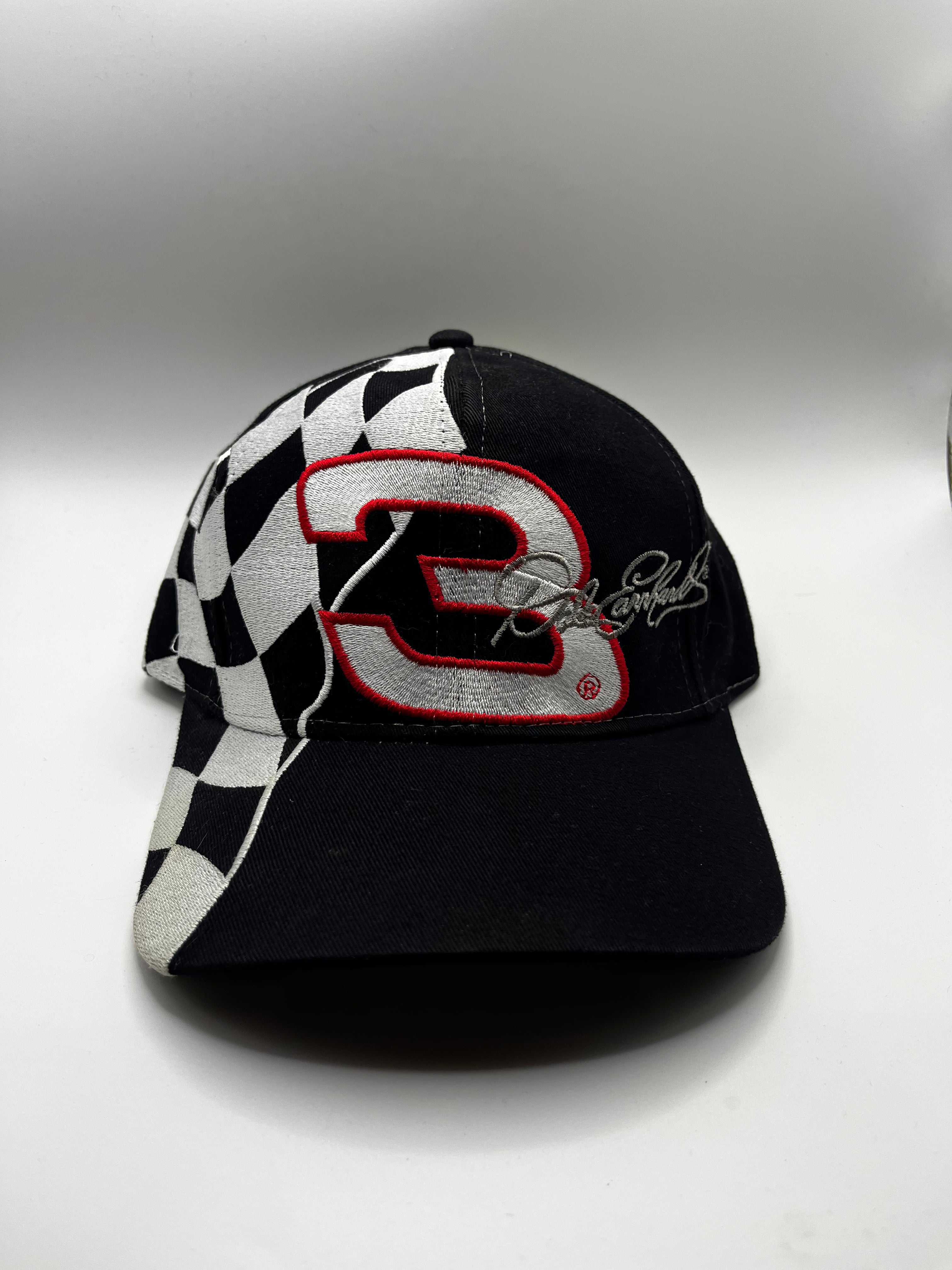 Vintage Dale Earnhardt Sr. 3 Checkered Flag Chase Black NASCAR Snapback Hat