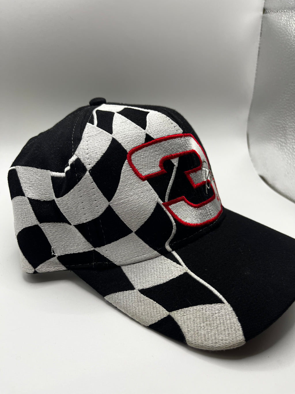 Vintage Dale Earnhardt Sr. 3 Checkered Flag Chase Black NASCAR Snapback Hat
