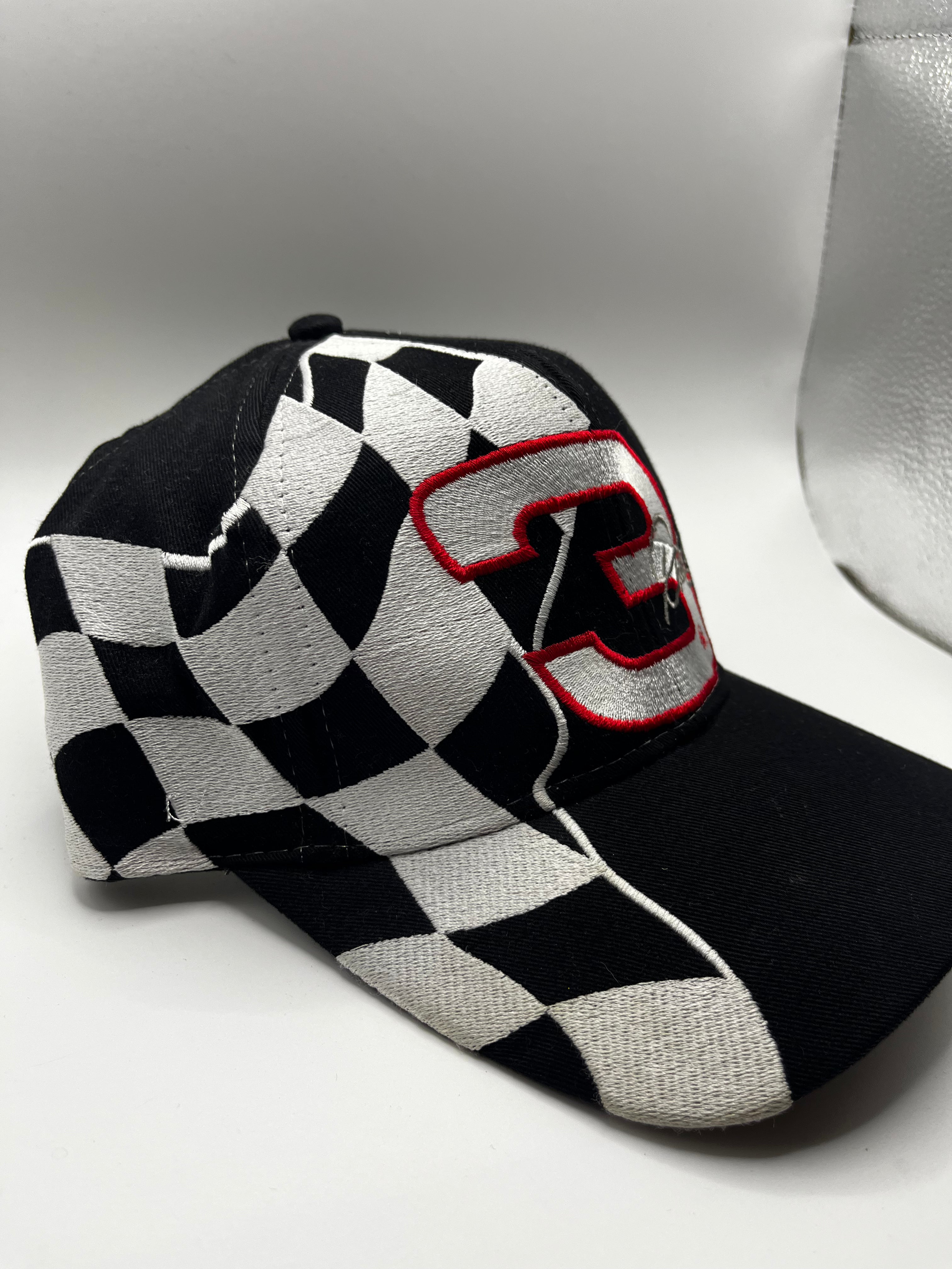 Vintage Dale Earnhardt Sr. 3 Checkered Flag Chase Black NASCAR Snapback Hat