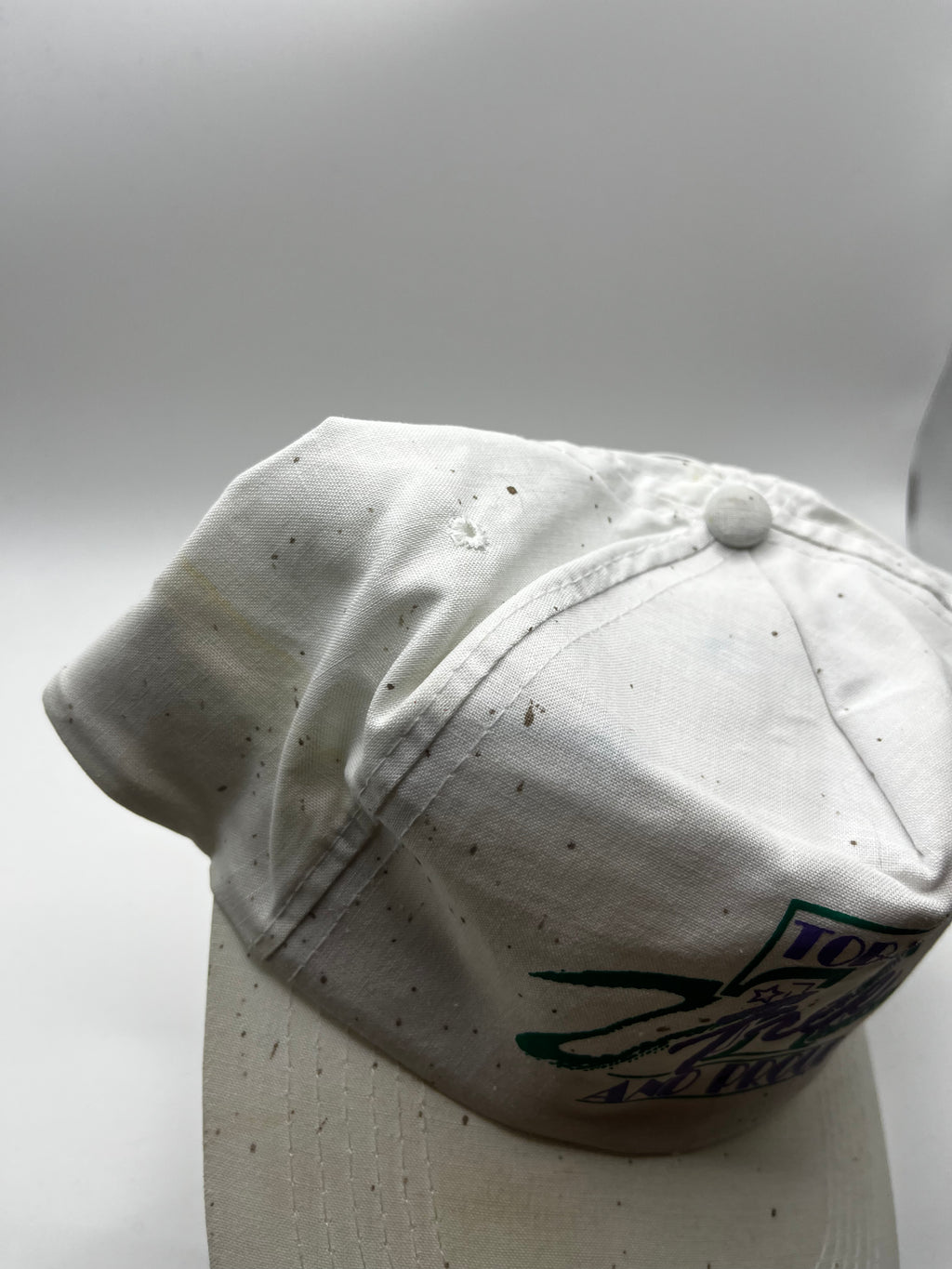 Vintage Tobacco Free and Proud White 90's No Smoking Snapback Hat