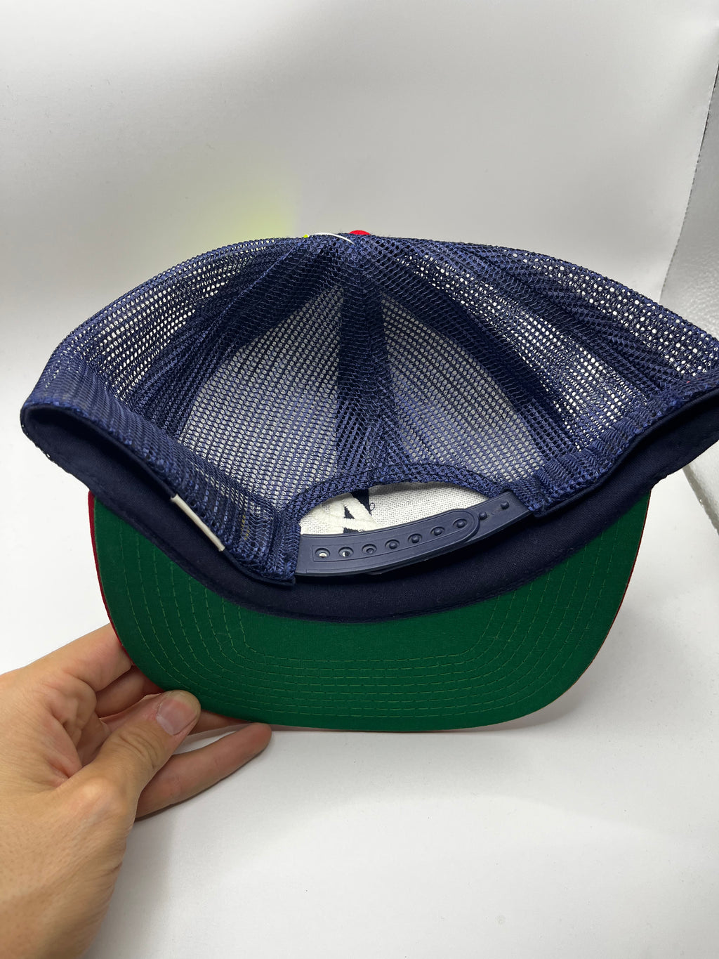 Vintage Atlanta Braves MLB Mesh Trucker Twins A Navy Snapback Hat