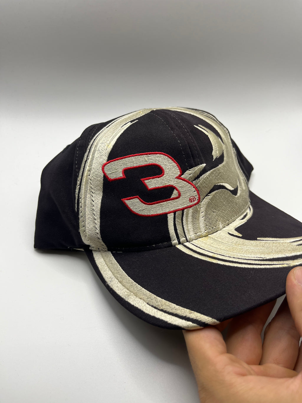 Vintage Dale Earnhardt Sr. 3 NASCAR Racing Chase Swirl Embroidered Snapback Hat