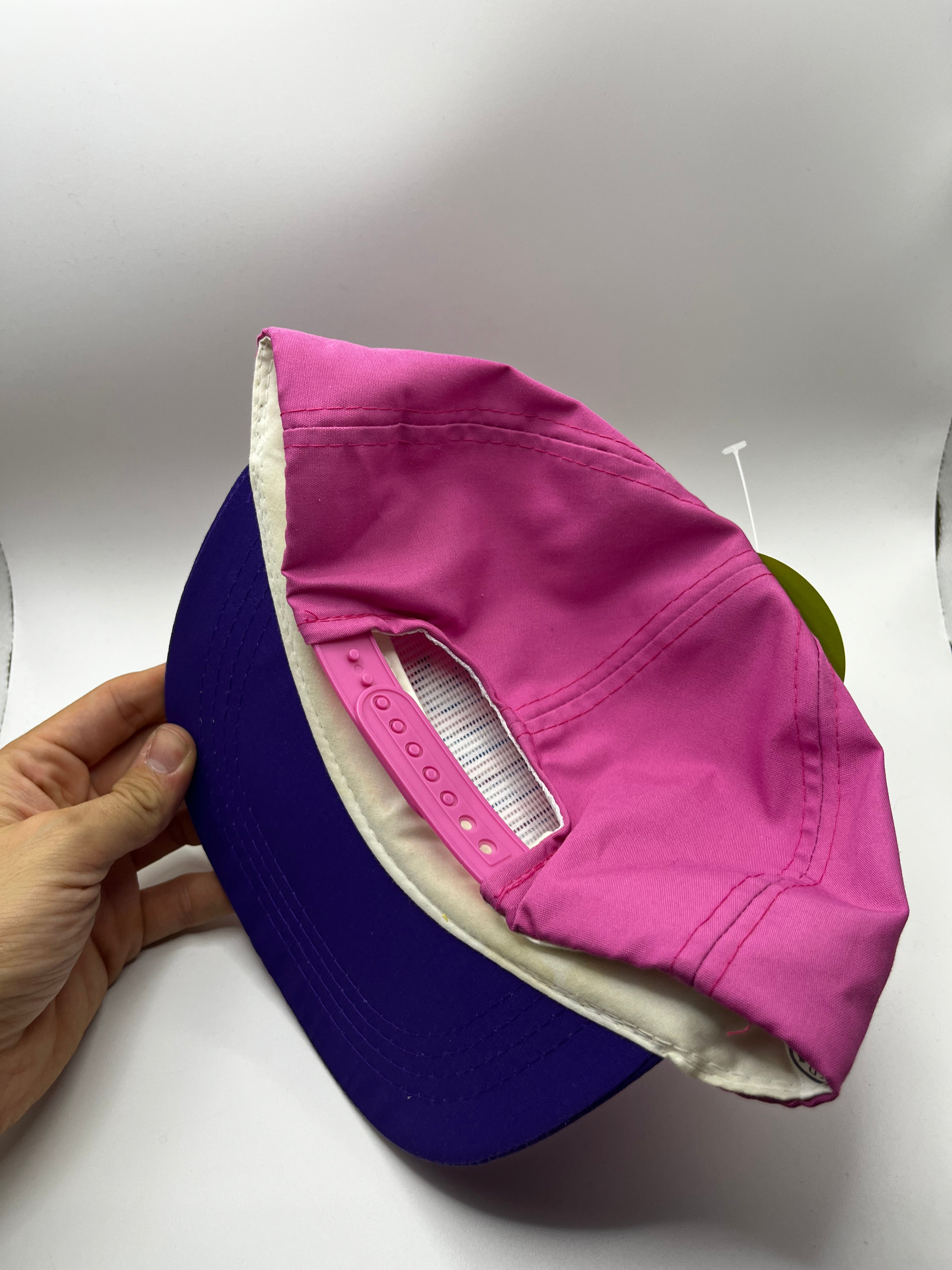 Vintage Miller Lite Beer Pink Purple 90's Cotton Snapback Hat