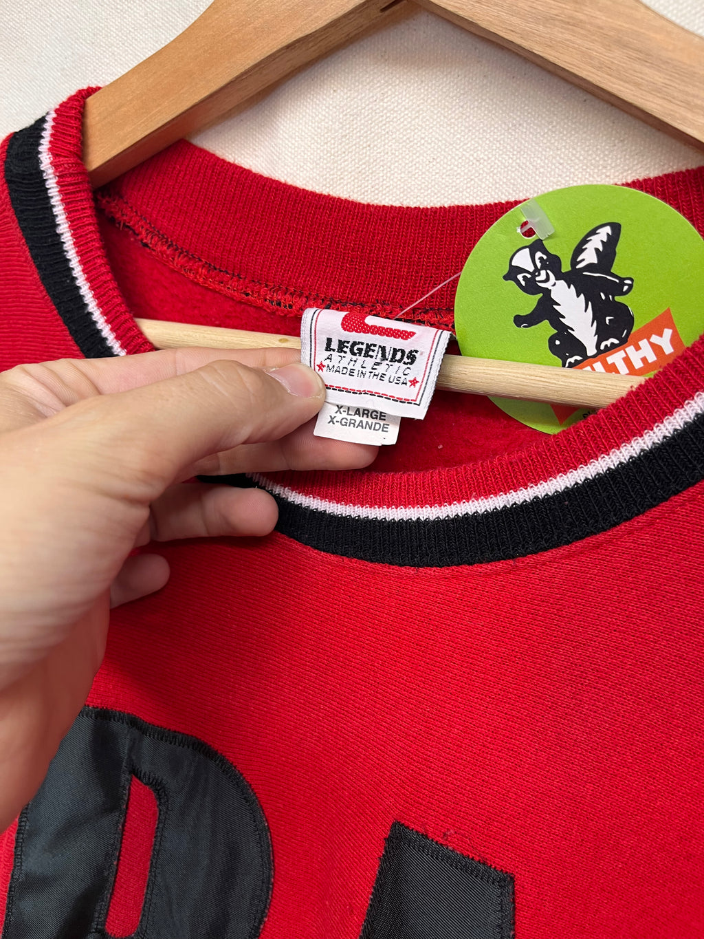 Vintage University of Nebraska Huskers Legends Spellout Crewneck Sweatshirt: XL