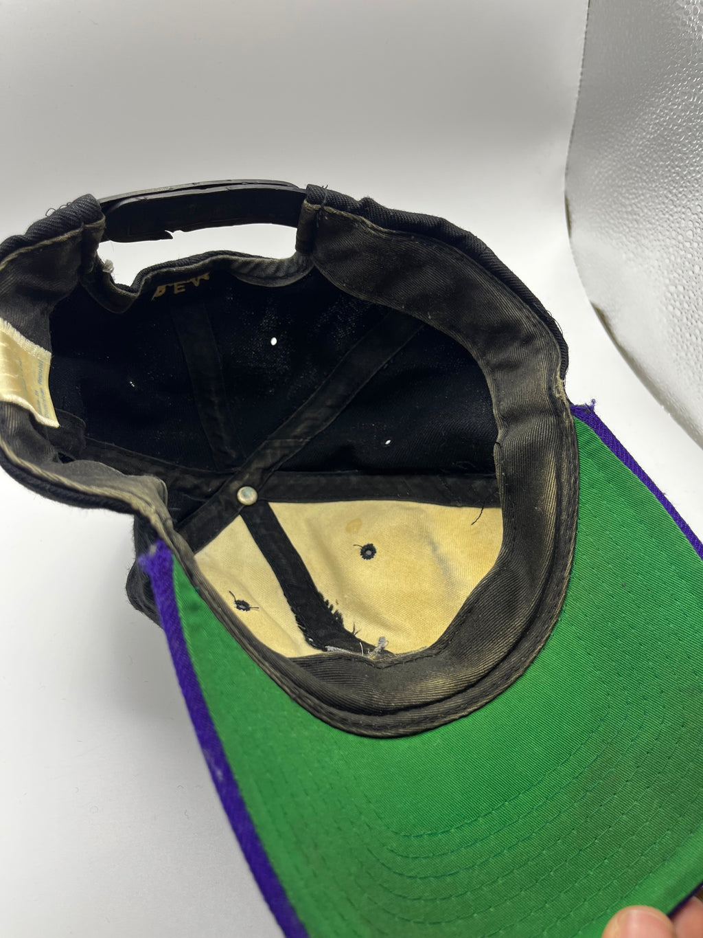 Vintage REM Automatic For The People Band 90's Distressed Black Purple Snapback Hat