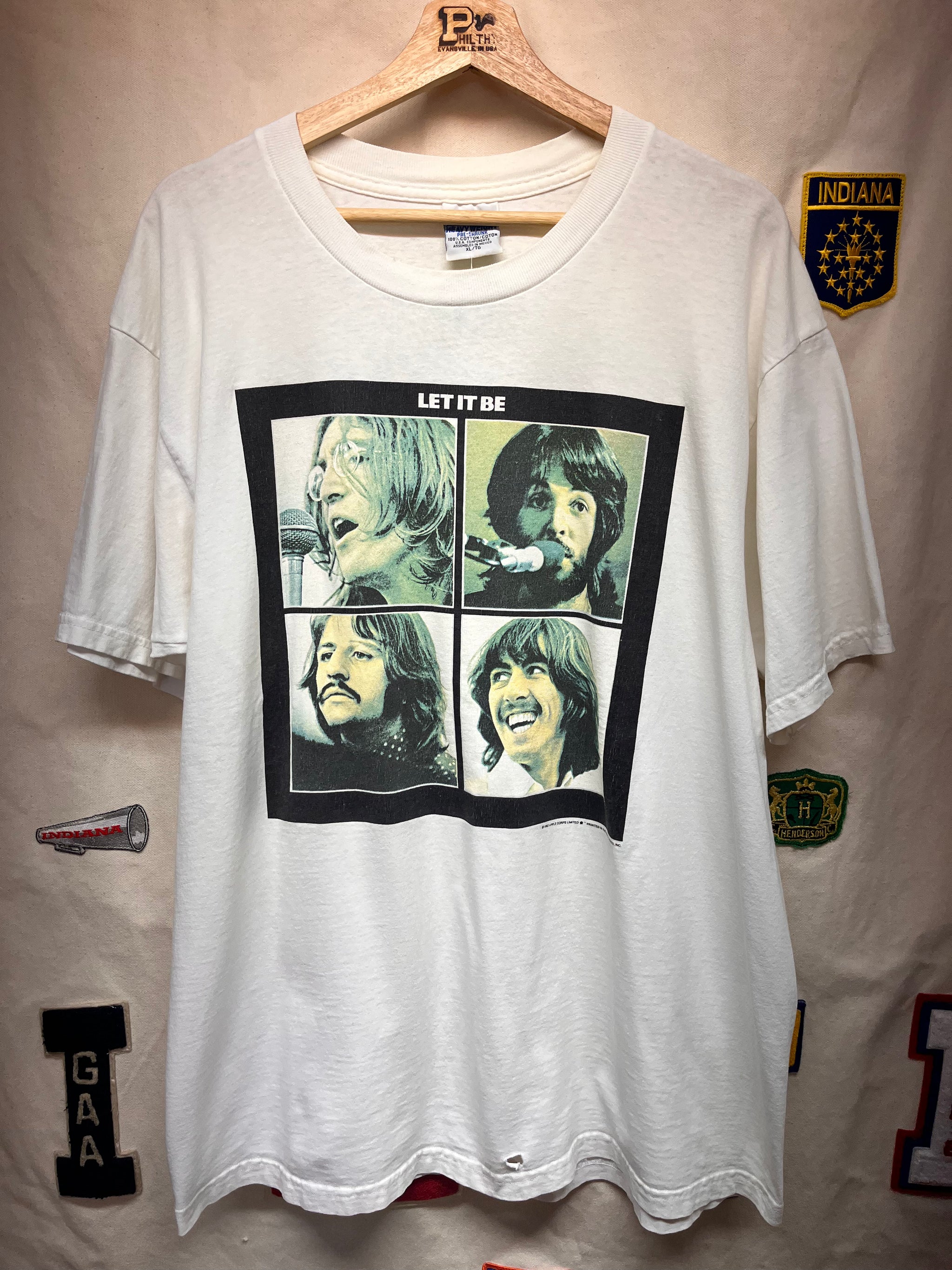 Vintage The Beatles Let It Be 1992 Promo Gildan White T