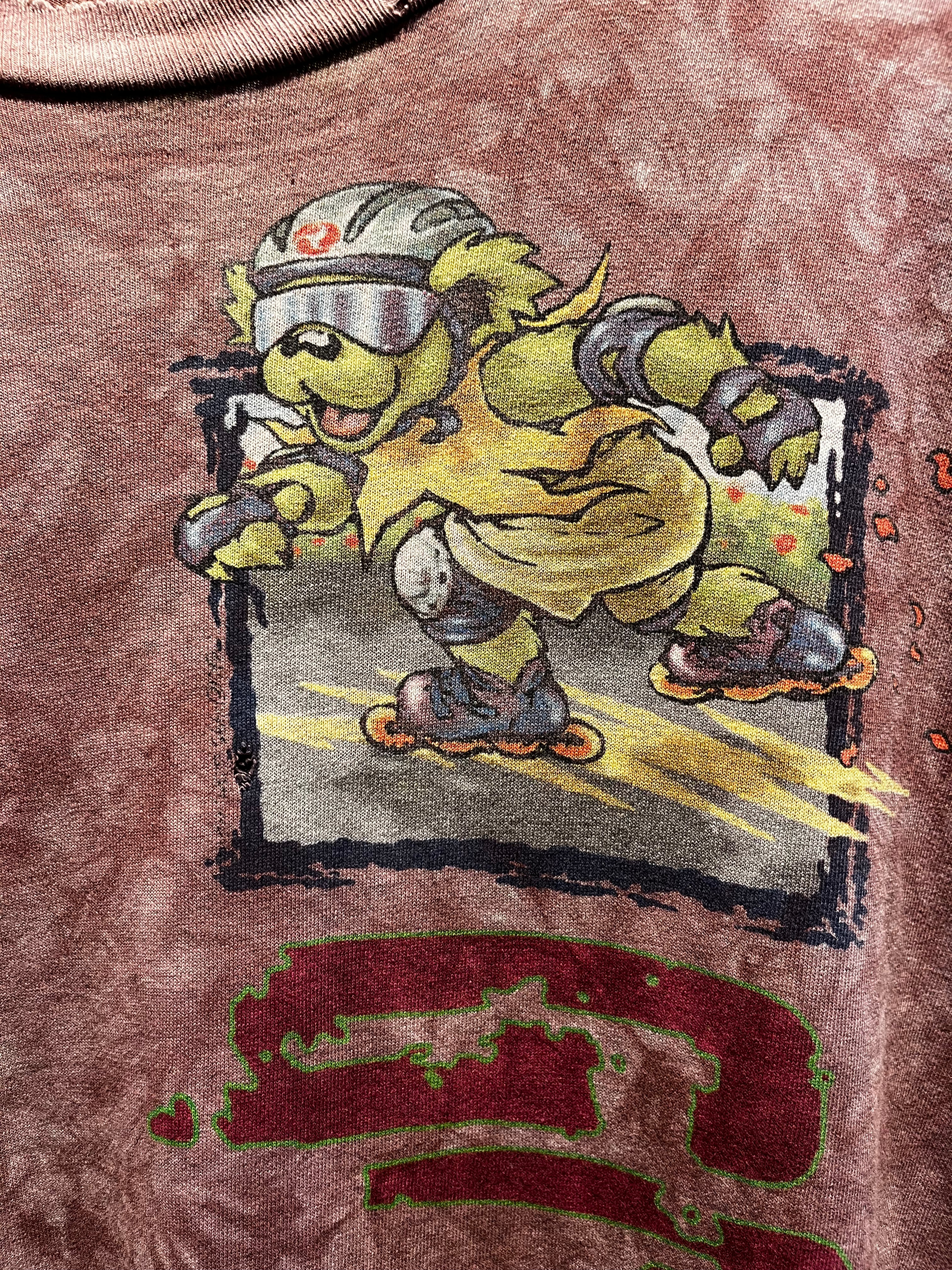 Vintage Grateful Dead Tie Dye Purple Roller Blade Liquid Blue T-Shirt: XL