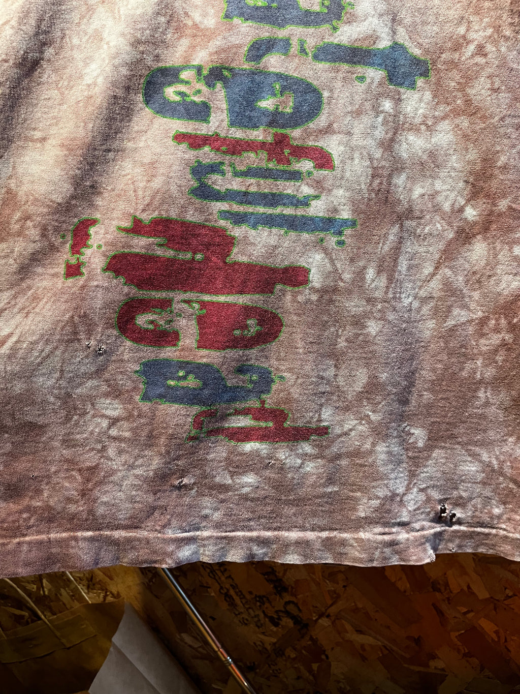 Vintage Grateful Dead Tie Dye Purple Roller Blade Liquid Blue T-Shirt: XL