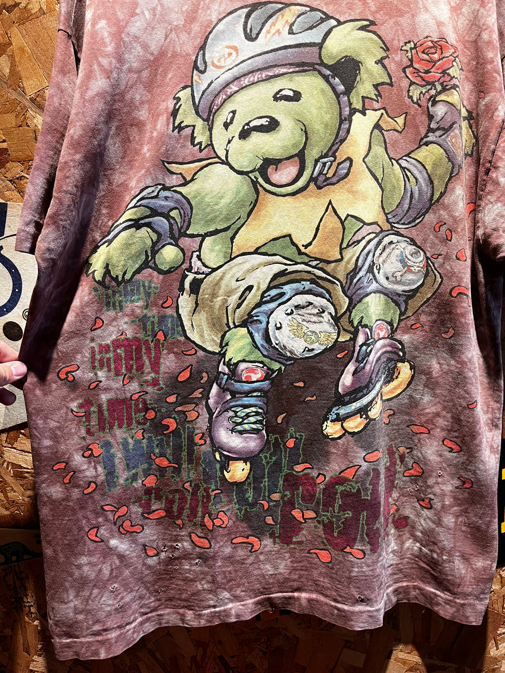 Vintage Grateful Dead Tie Dye Purple Roller Blade Liquid Blue T-Shirt: XL