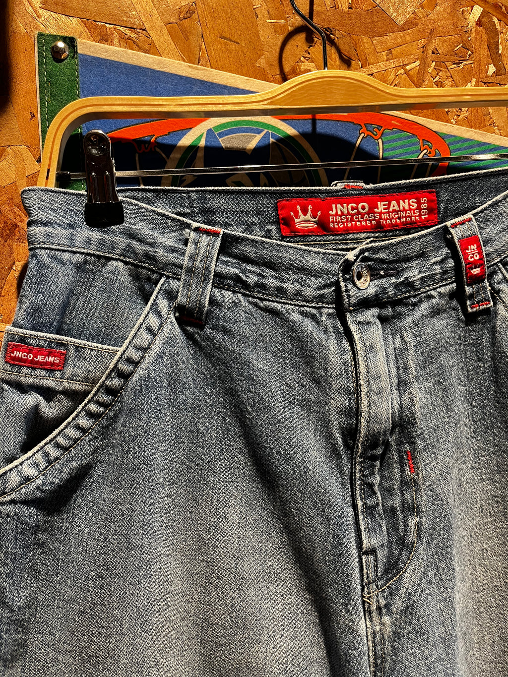 Vintage JNCO Jeans Denim Shorts BMX Dirt Bike Y2K Jorts: 32"