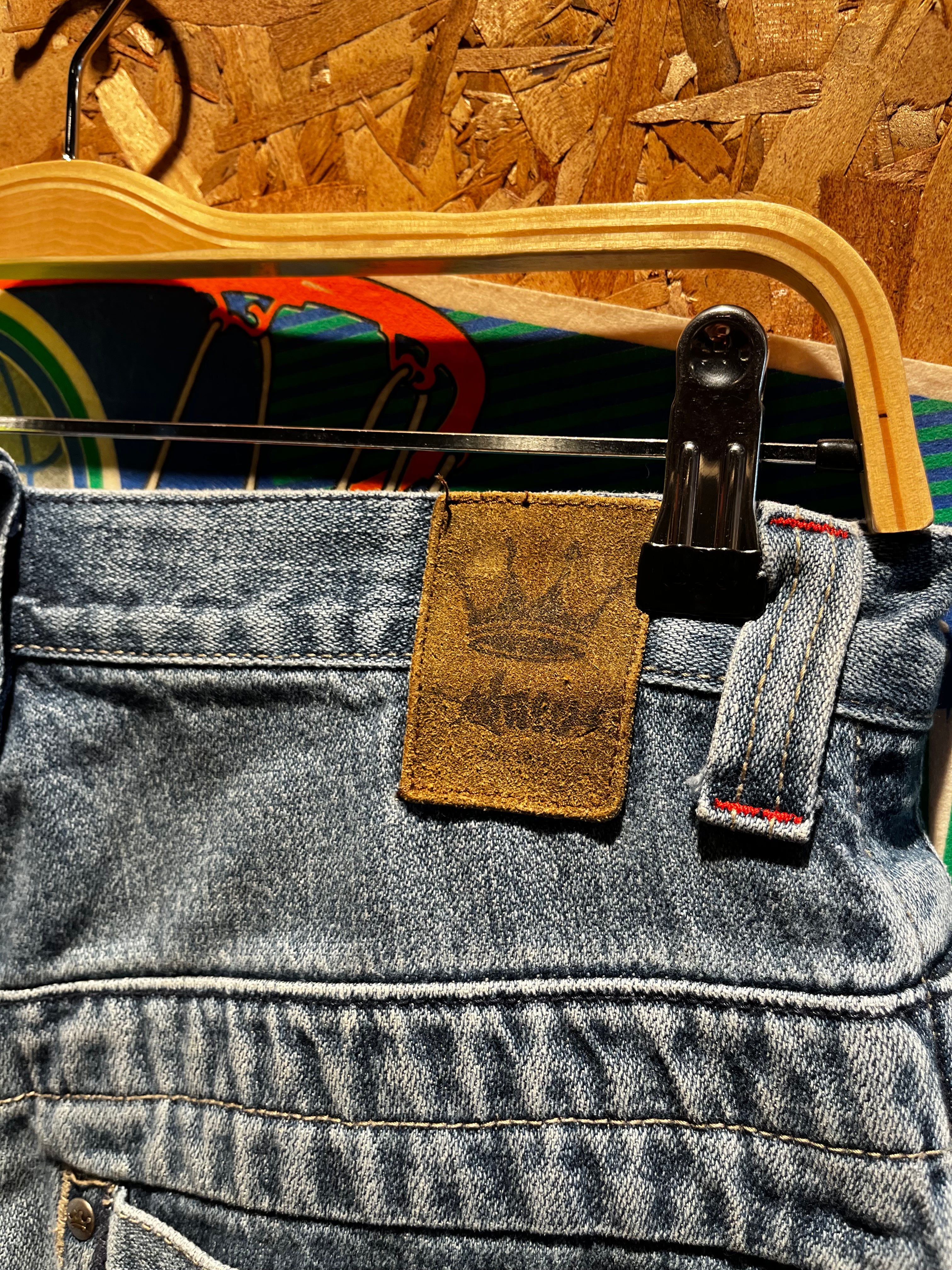 Vintage JNCO Jeans Denim Shorts BMX Dirt Bike Y2K Jorts: 32"