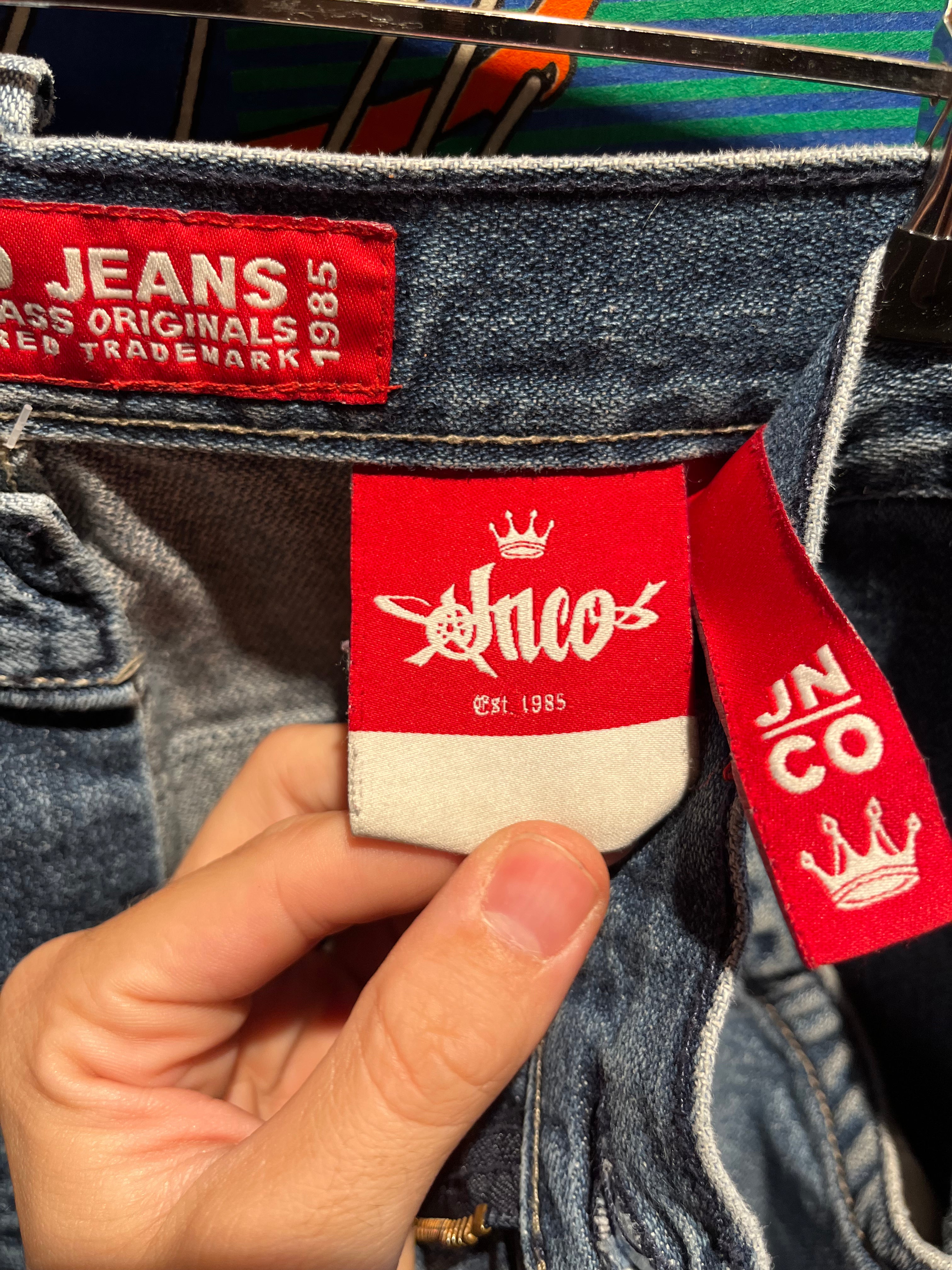 Vintage JNCO Jeans Denim Shorts BMX Dirt Bike Y2K Jorts: 32"