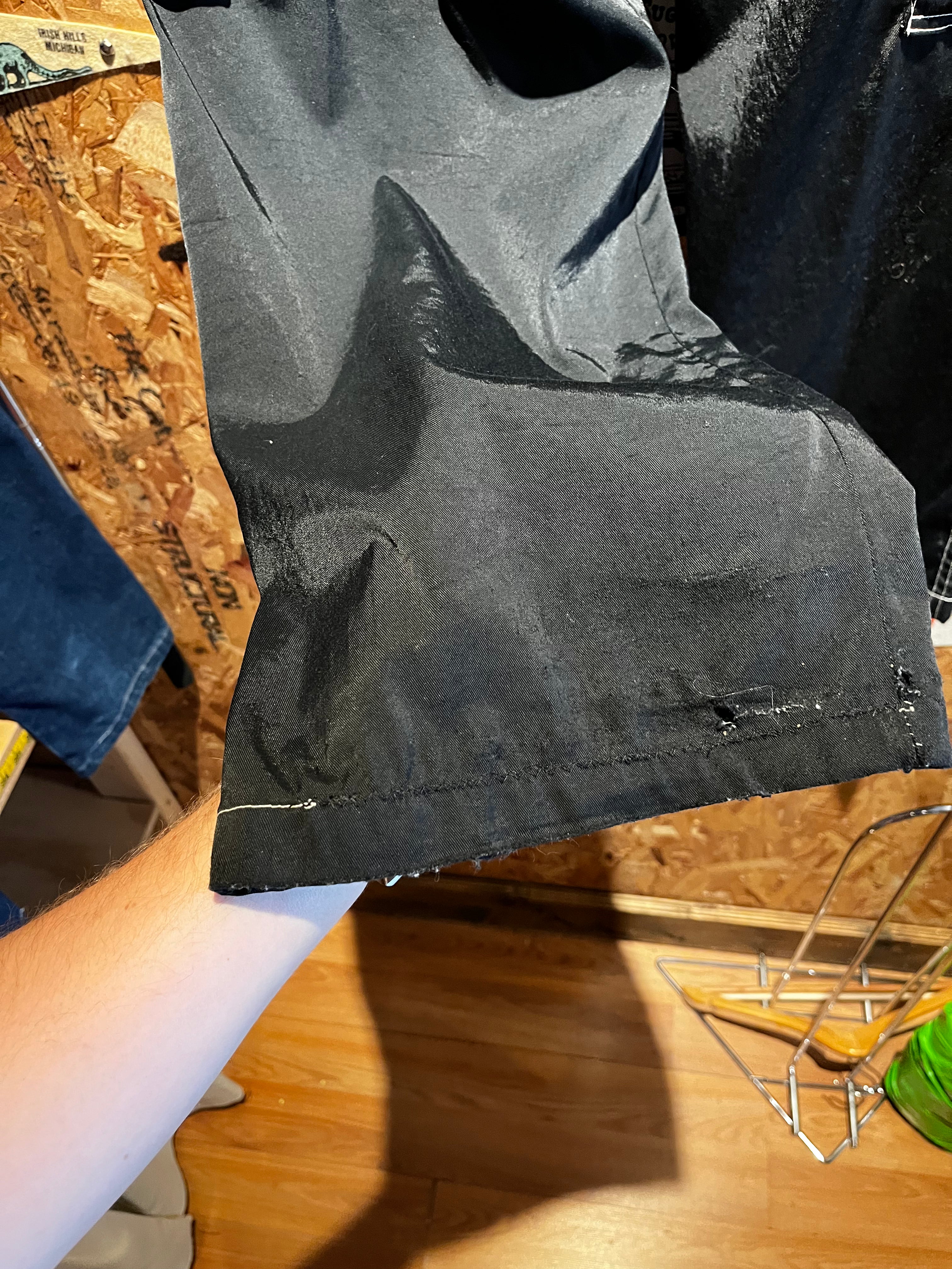 Vintage Kikwear Black Cargo Nylon Y2K Baggy Rave Pants: 33x32