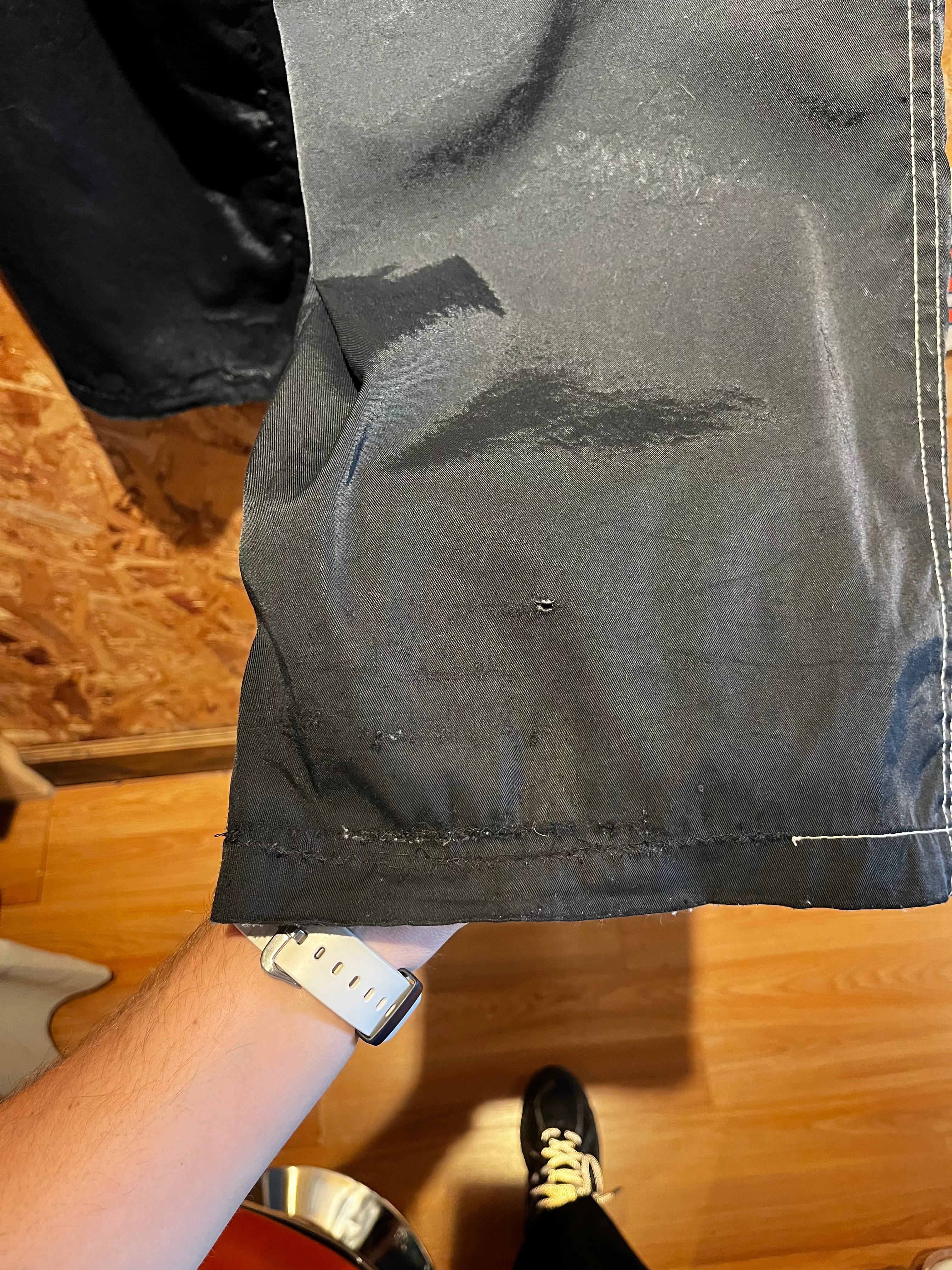 Vintage Kikwear Black Cargo Nylon Y2K Baggy Rave Pants: 33x32