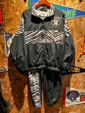 Vintage Zubaz Chalk Line Raiders NFL Jacket Pants Windbreaker Set 90's: Large