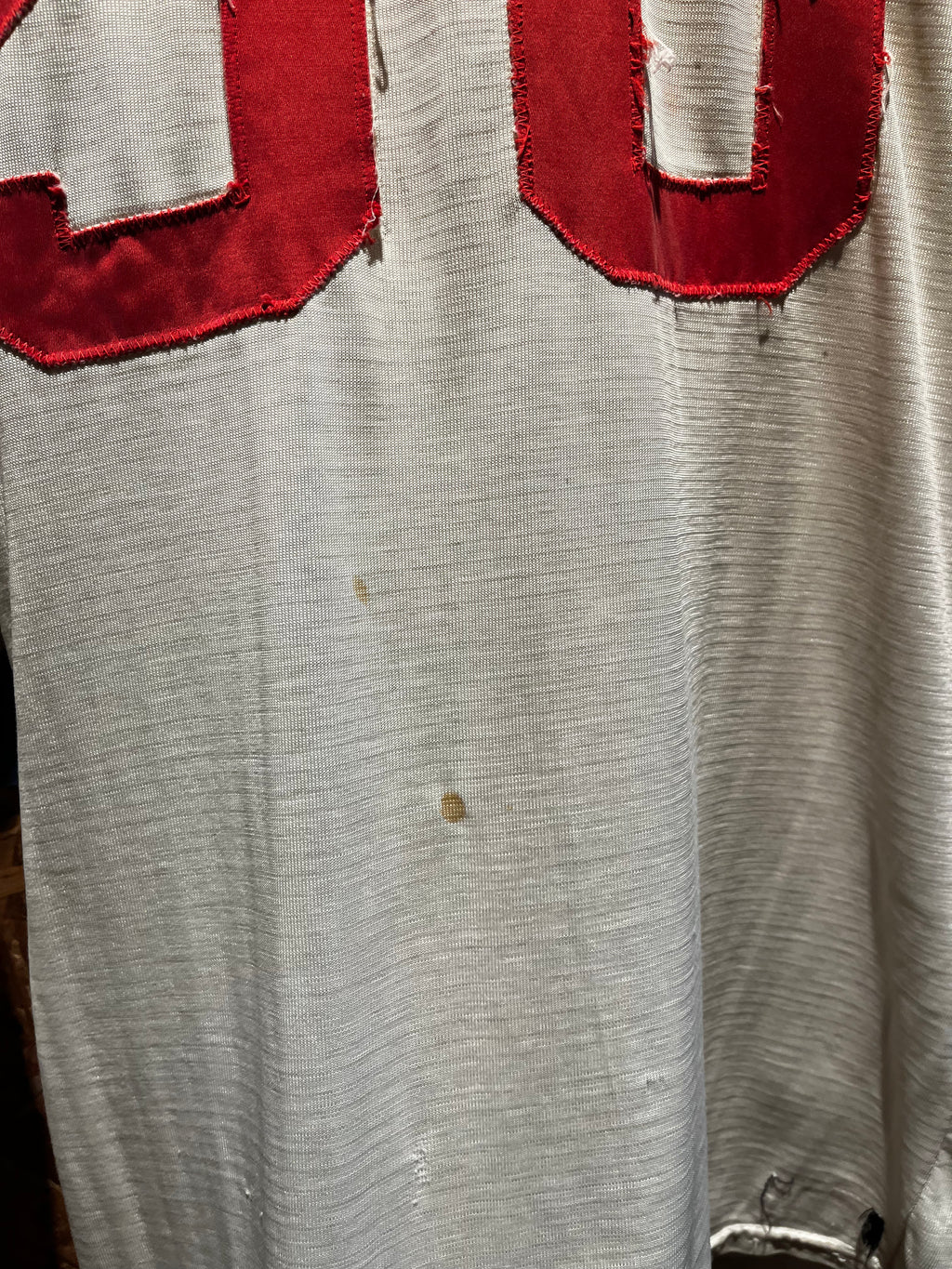 True Vintage 50's 60's American Highschool Durene Football Jersey Red White 50: Large