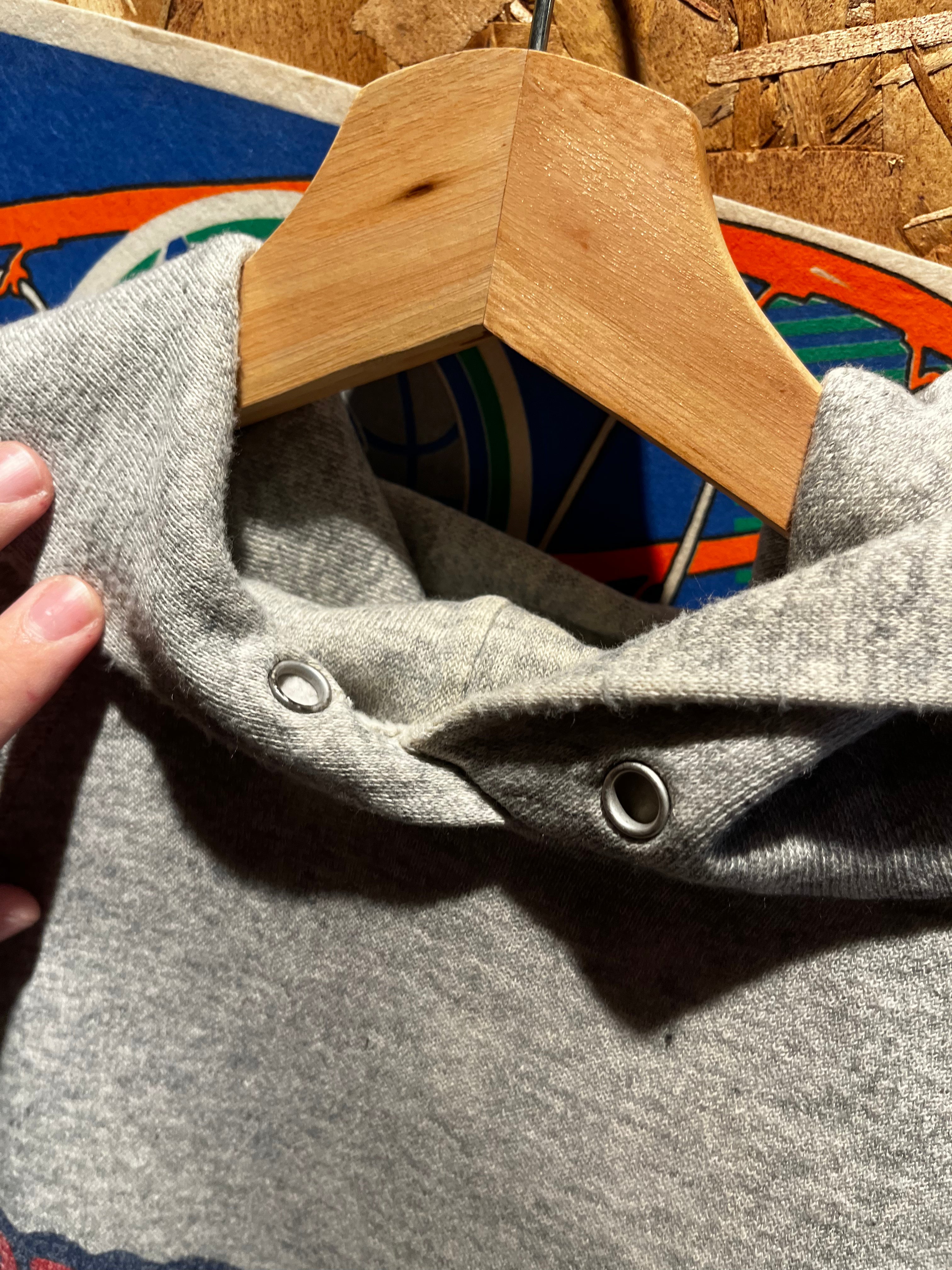 Vintage 70's Champion Blue Bar Purdue Pete University Stripe Grey Hoodie Sweatshirt: Medium