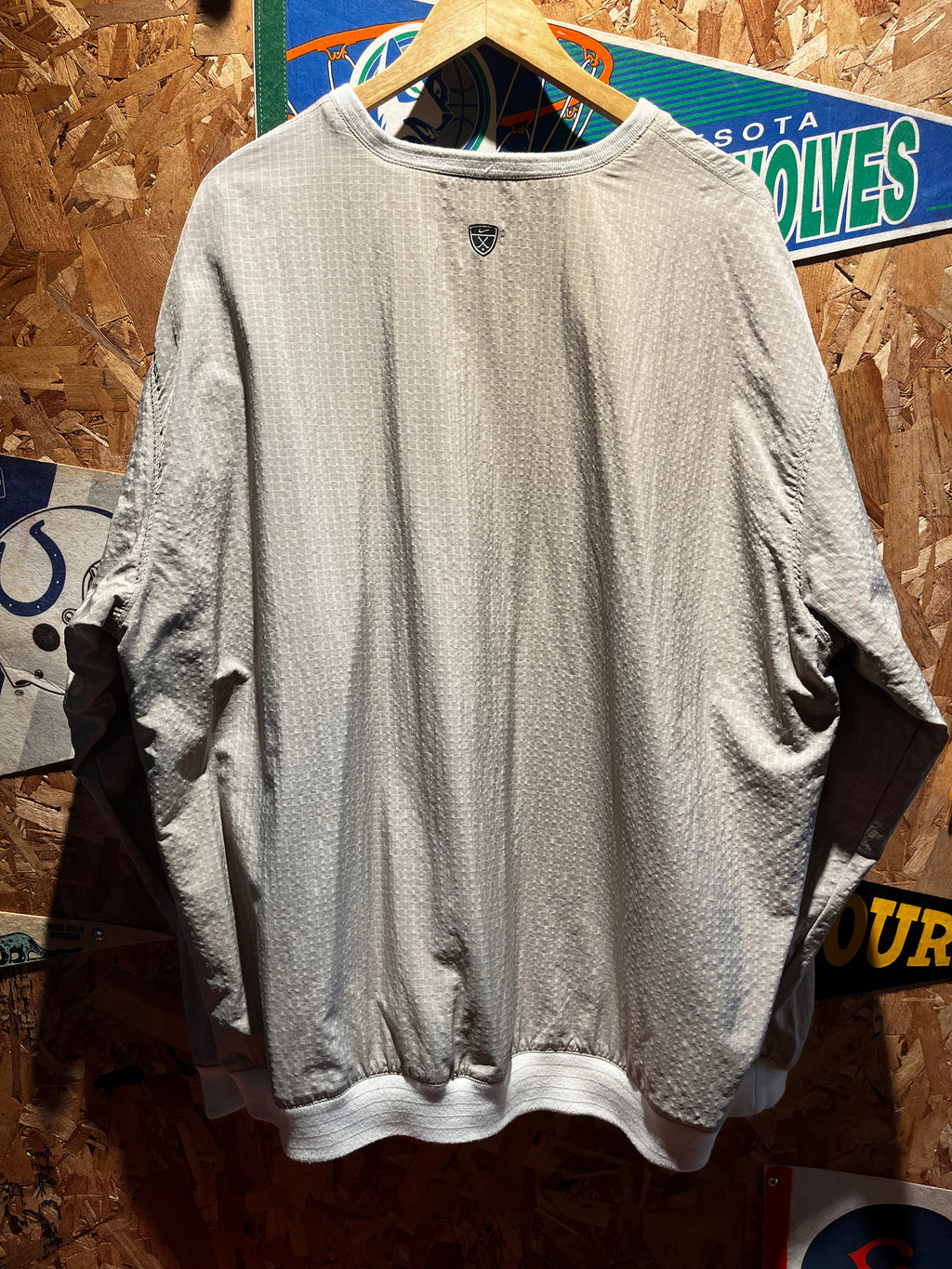 Vintage Nike Golf Reversible Windbreaker Pullover Tan Cream Y2K Tiger Woods Jacket: XXL