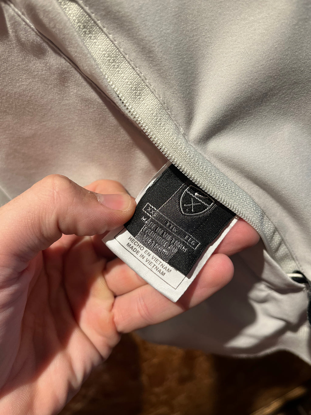 Vintage Nike Golf Reversible Windbreaker Pullover Tan Cream Y2K Tiger Woods Jacket: XXL