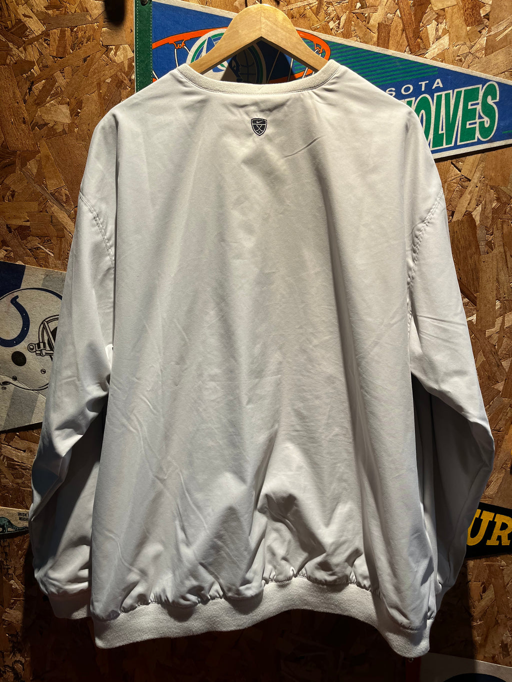 Vintage Nike Golf Reversible Windbreaker Pullover Tan Cream Y2K Tiger Woods Jacket: XXL