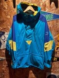 Vintage The North Face Extreme 80's Half Zip Pullover Blue Yellow Gore Tex Snow Jacket: Medium