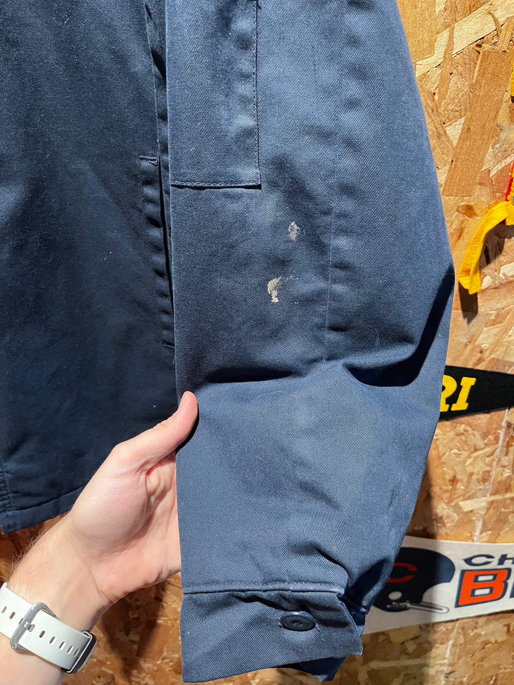 Vintage West Coast Choppers Long Beach CA Jesse James Biker Navy Blue Workwear Jacket: XL