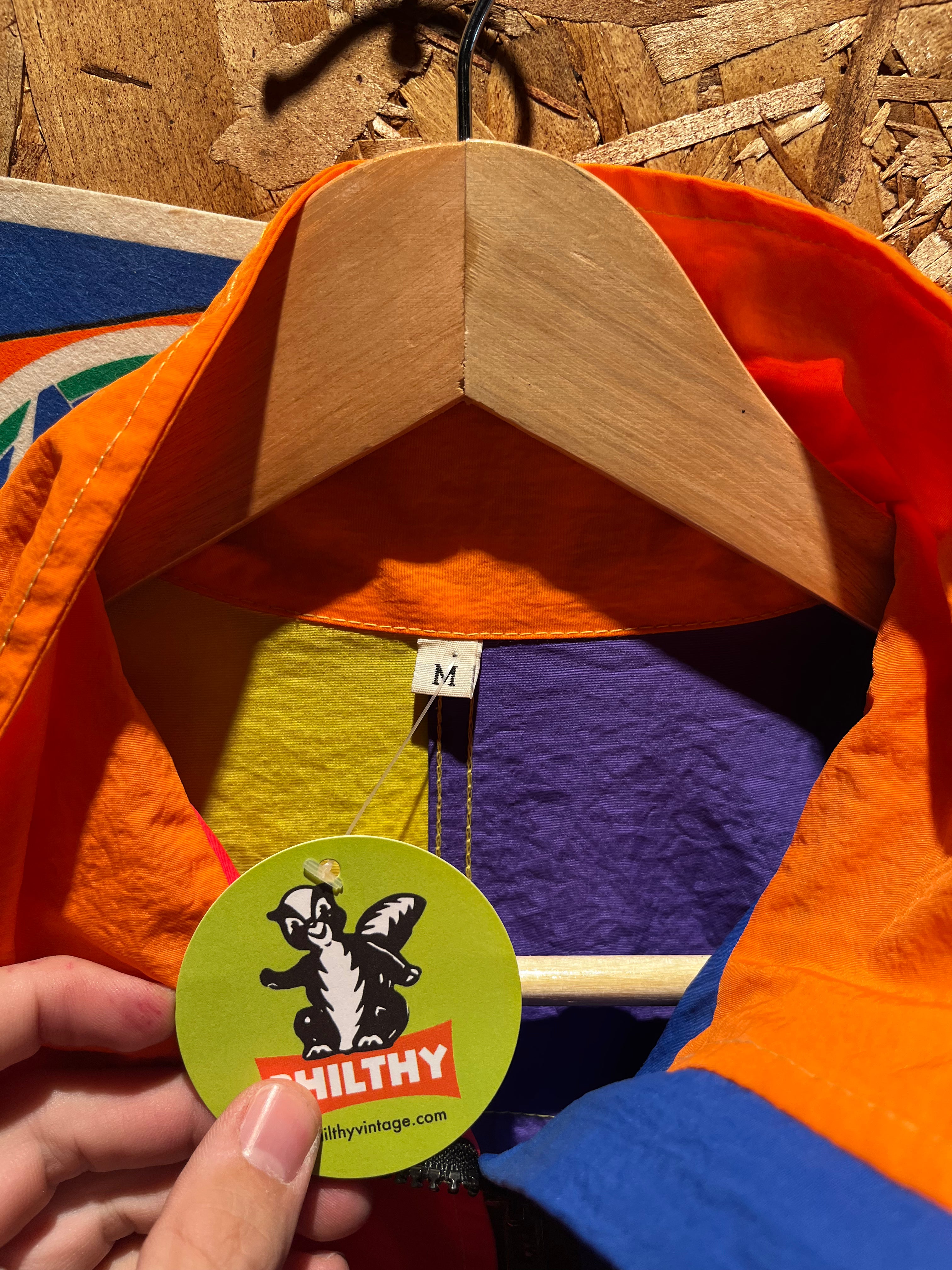 Vintage Jams World Honolulu Hawaii Windbreaker Colorblock Rainbow 90's Jacket: Medium