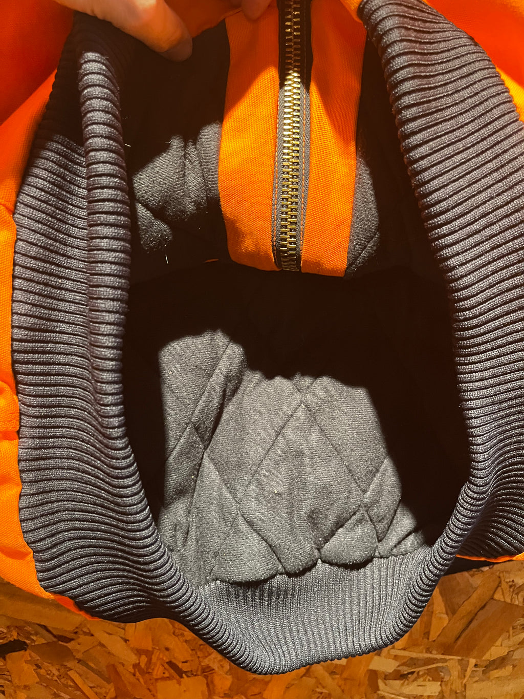Vintage Carhartt Blaze Orange Hunting Zip-Up Hooded Jacket USA: Large