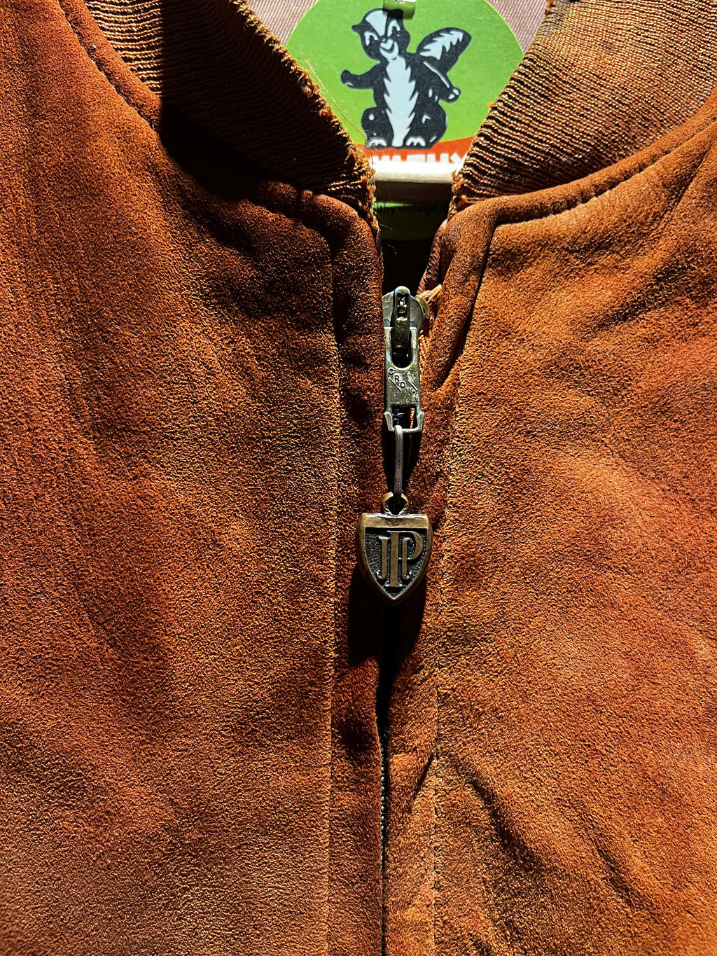 True Vintage 1960's JC Penney Brown Suede Bomber Jacket: Large
