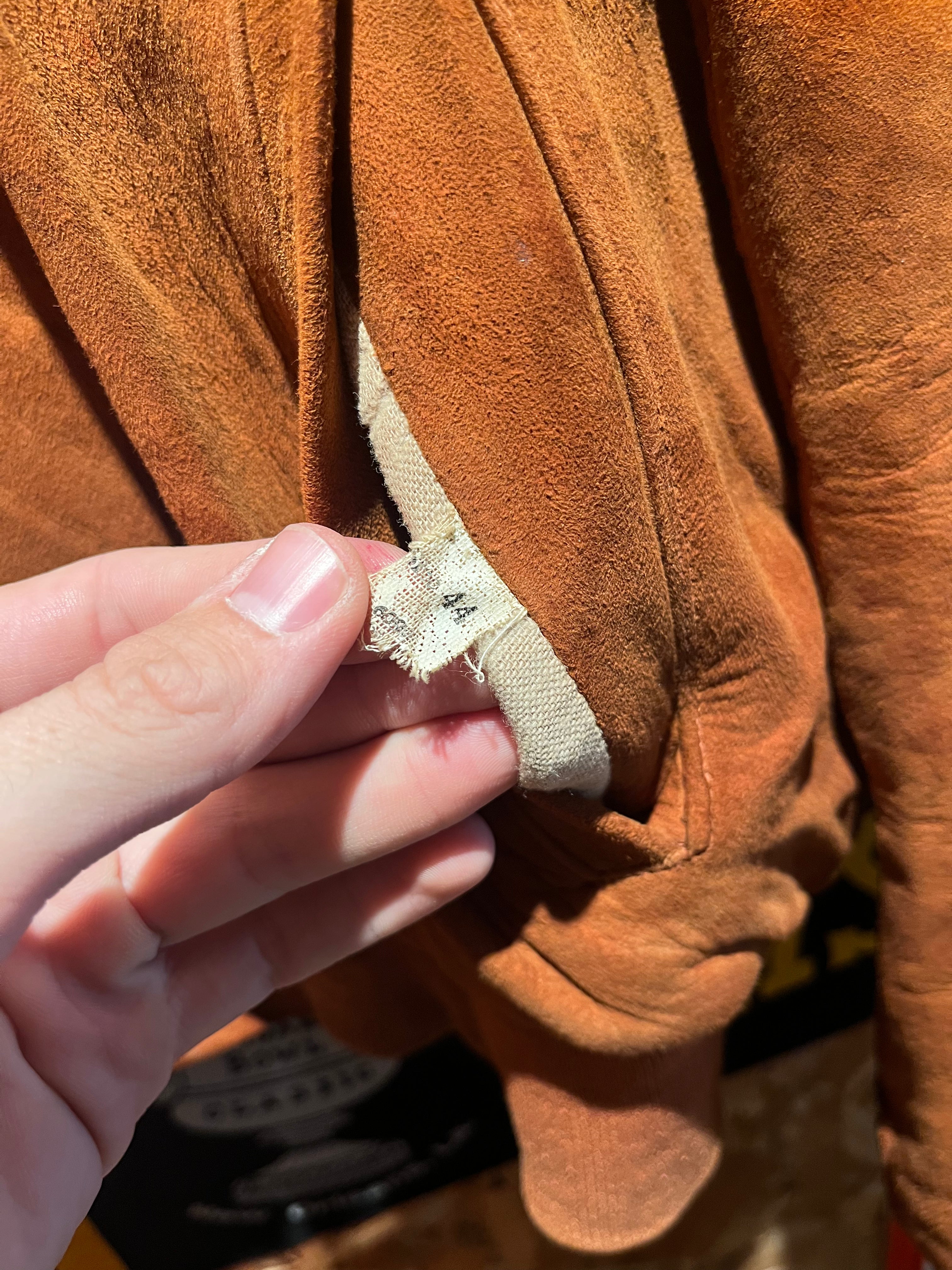 True Vintage 1960's JC Penney Brown Suede Bomber Jacket: Large