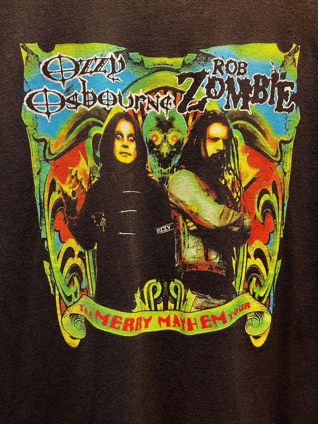 Vintage Merry Mayhem Tour Ozzy Osborne Rob Zombie 2001 T-Shirt: L/XL