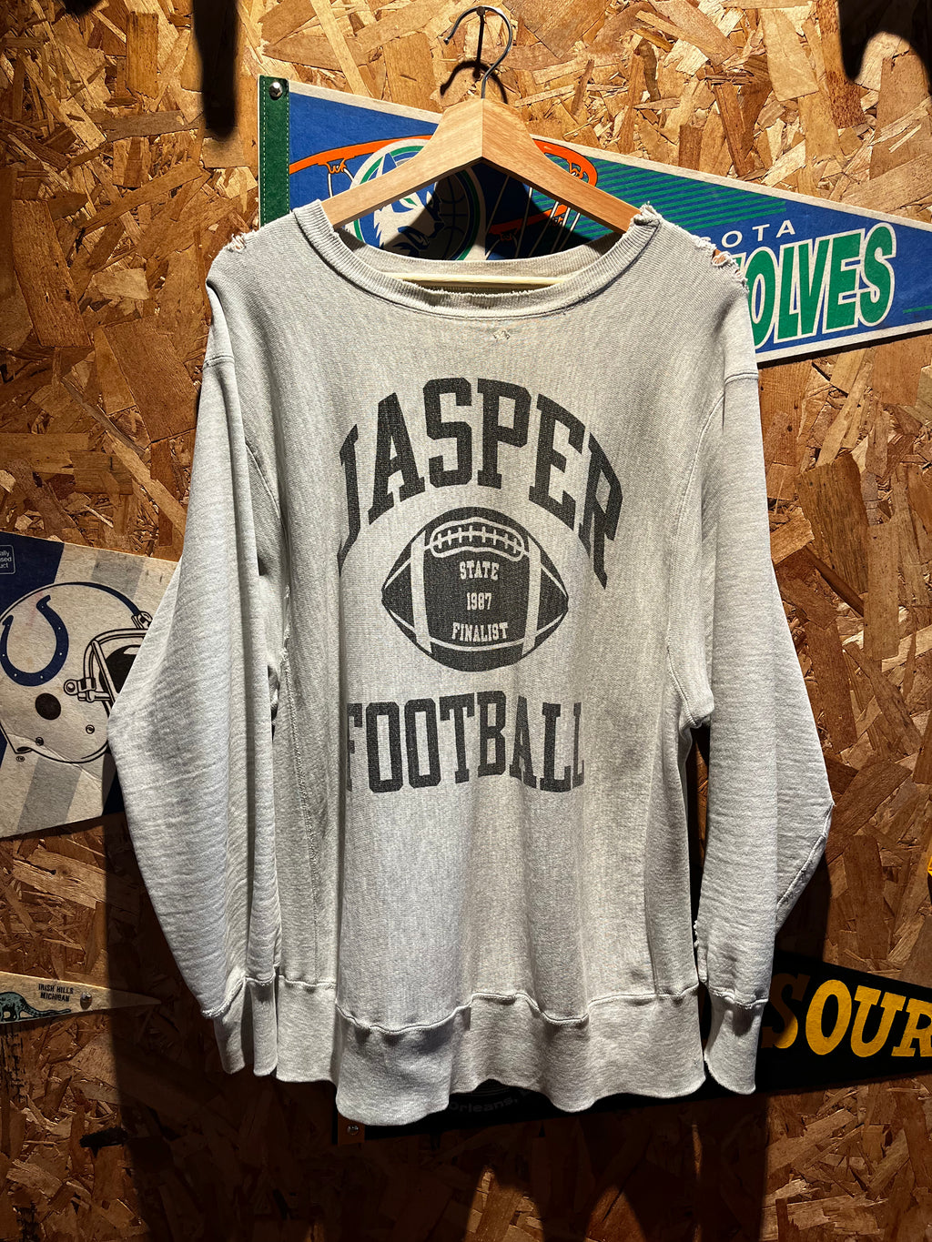 Vintage Jasper Indiana High School Football State Finalist 1987 Reverse Weave Sweatshirt: Large