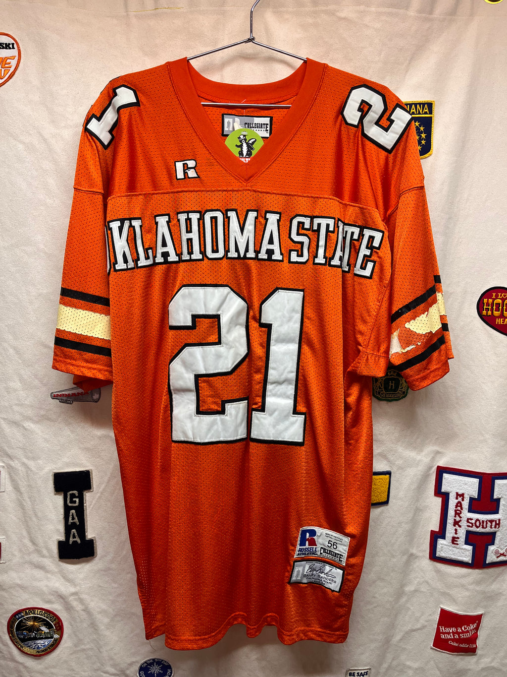 Vintage Oklahoma State University OSU Barry Sanders Russell Football Jersey: XXL (56)