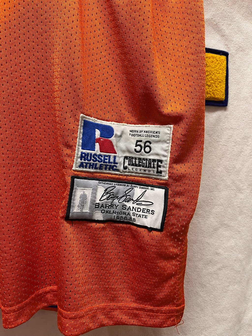 Vintage Oklahoma State University OSU Barry Sanders Russell Football Jersey: XXL (56)