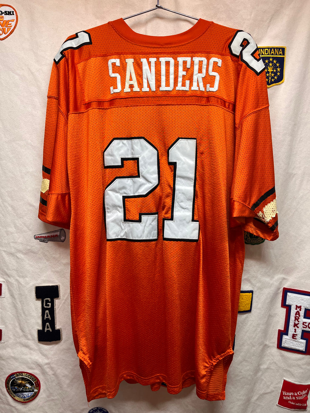 Vintage Oklahoma State University OSU Barry Sanders Russell Football Jersey: XXL (56)