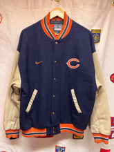 Load image into Gallery viewer, Vintage Chicago Bears NFL Nike Wool Leather Letterman Script Jacket: Large
