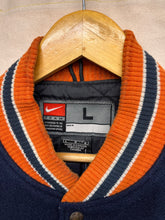 Load image into Gallery viewer, Vintage Chicago Bears NFL Nike Wool Leather Letterman Script Jacket: Large
