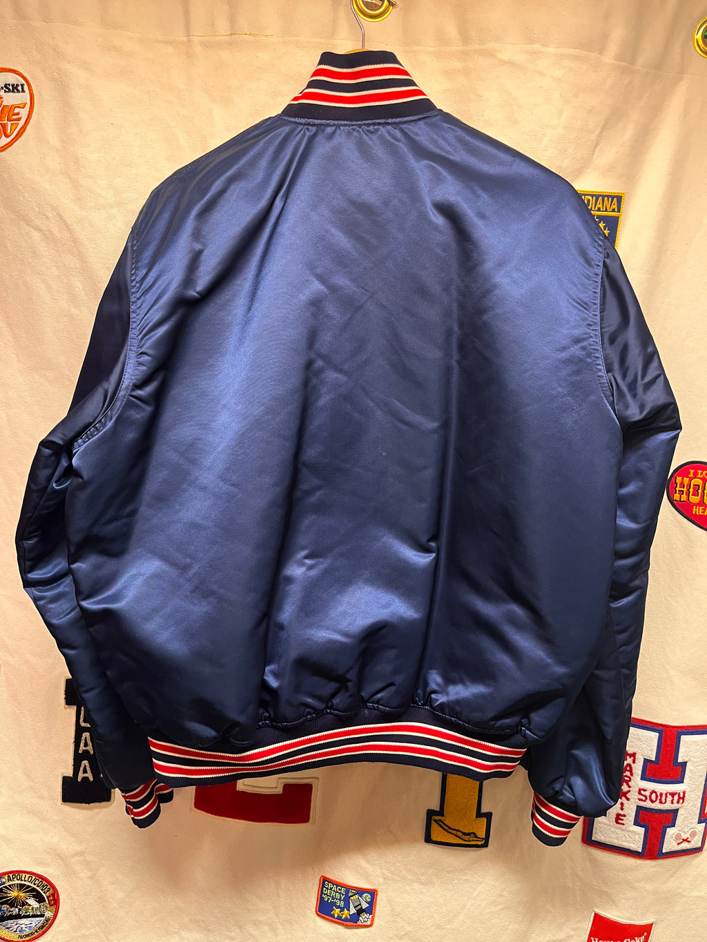 Vintage St.Louis Cardinals Navy Satin MLB Diamond Collection Starter Jacket: Large