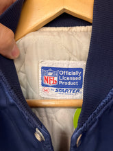 Load image into Gallery viewer, Vintage Dallas Cowboys NFL Spellout Navy Starter Satin Jacket: Medium
