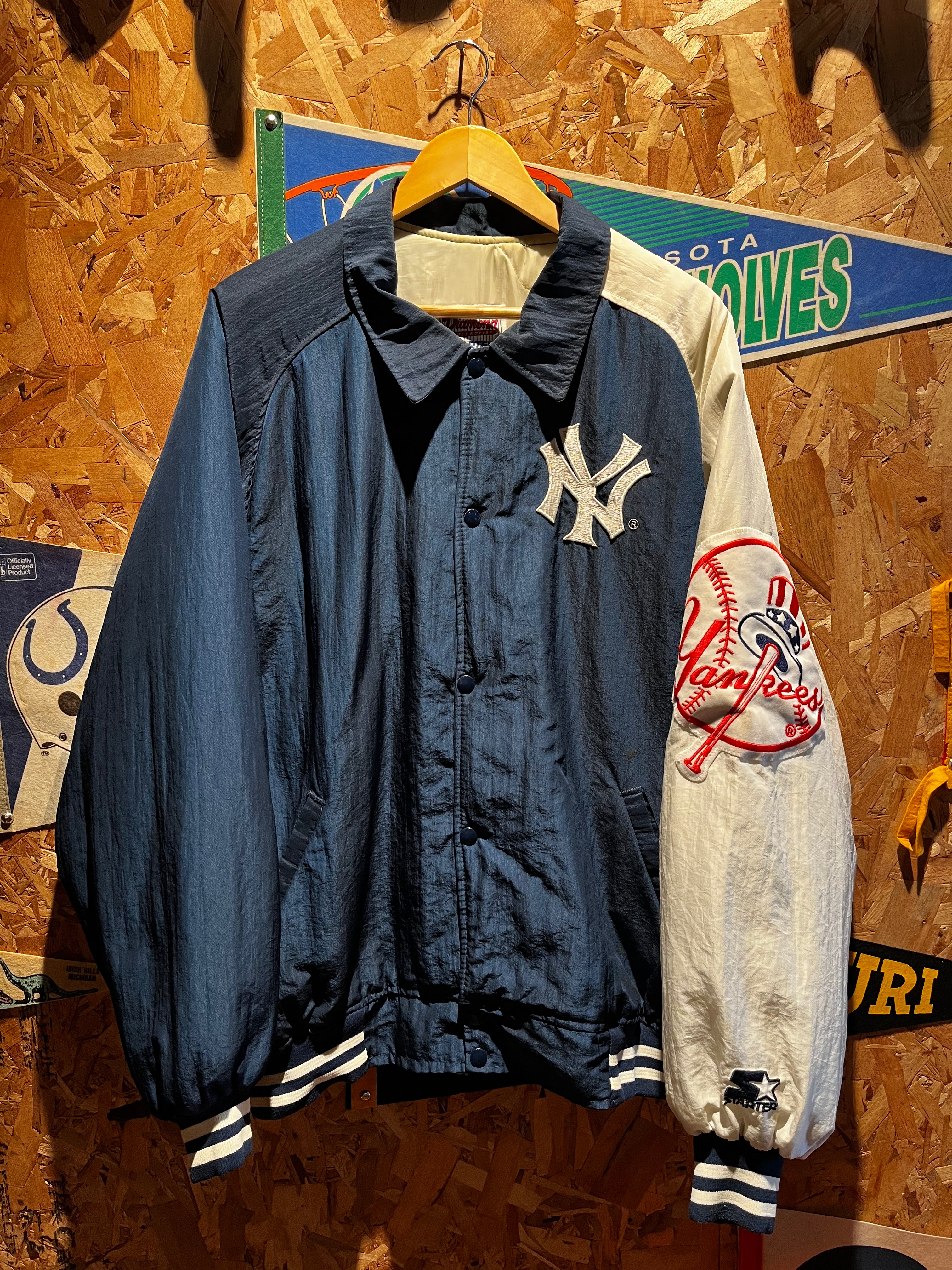 Vintage New York Yankees Starter 90s MLB NY Puffer Jacket: XXL