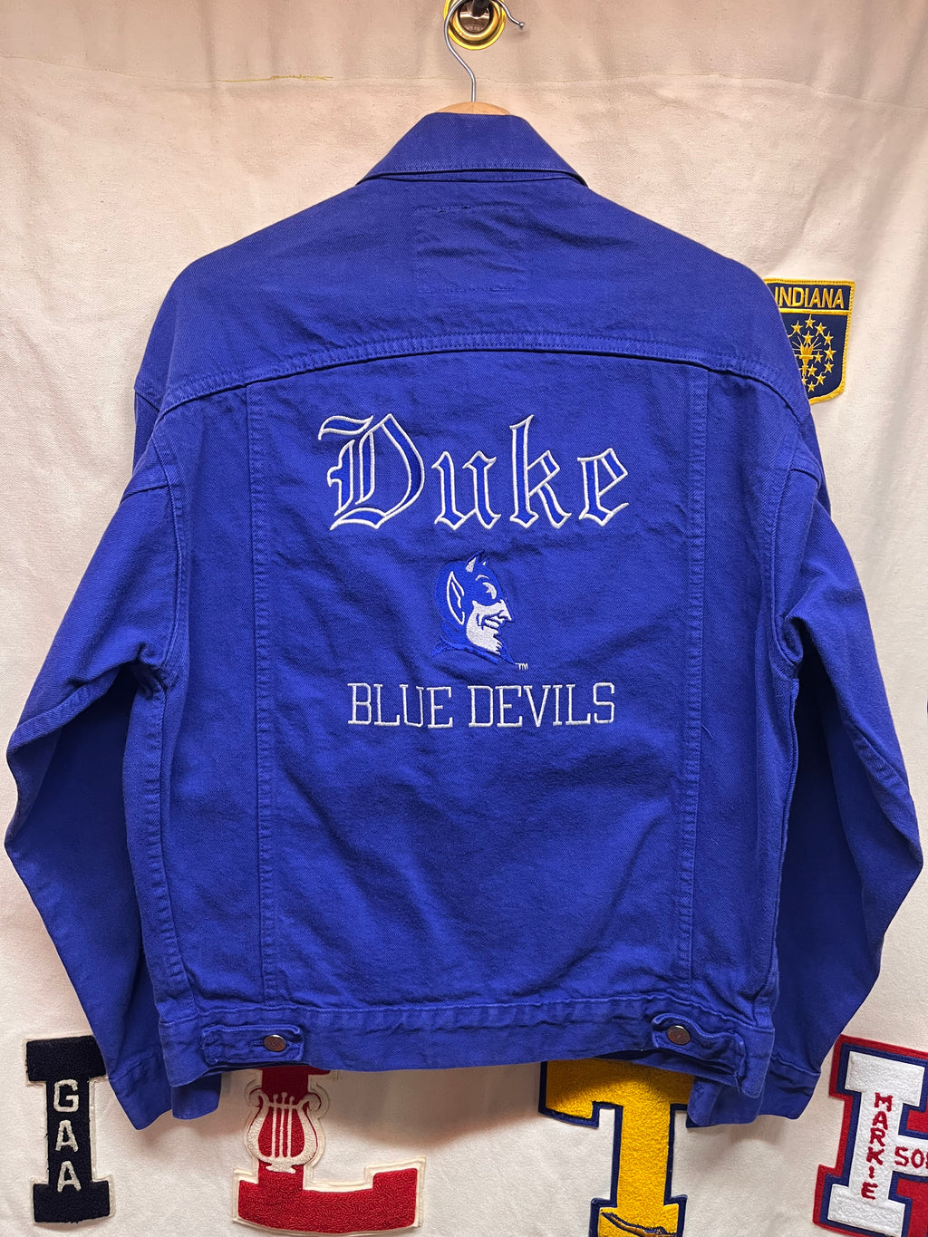 Vintage Duke University Blue Devils Student Union Blue Denim Trucker Jacket: Large